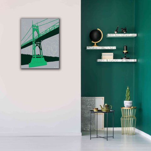 Image of 'St. Johns Bridge - Portland' by Shane Donahue, Giclee Canvas Wall Art,26 x 34