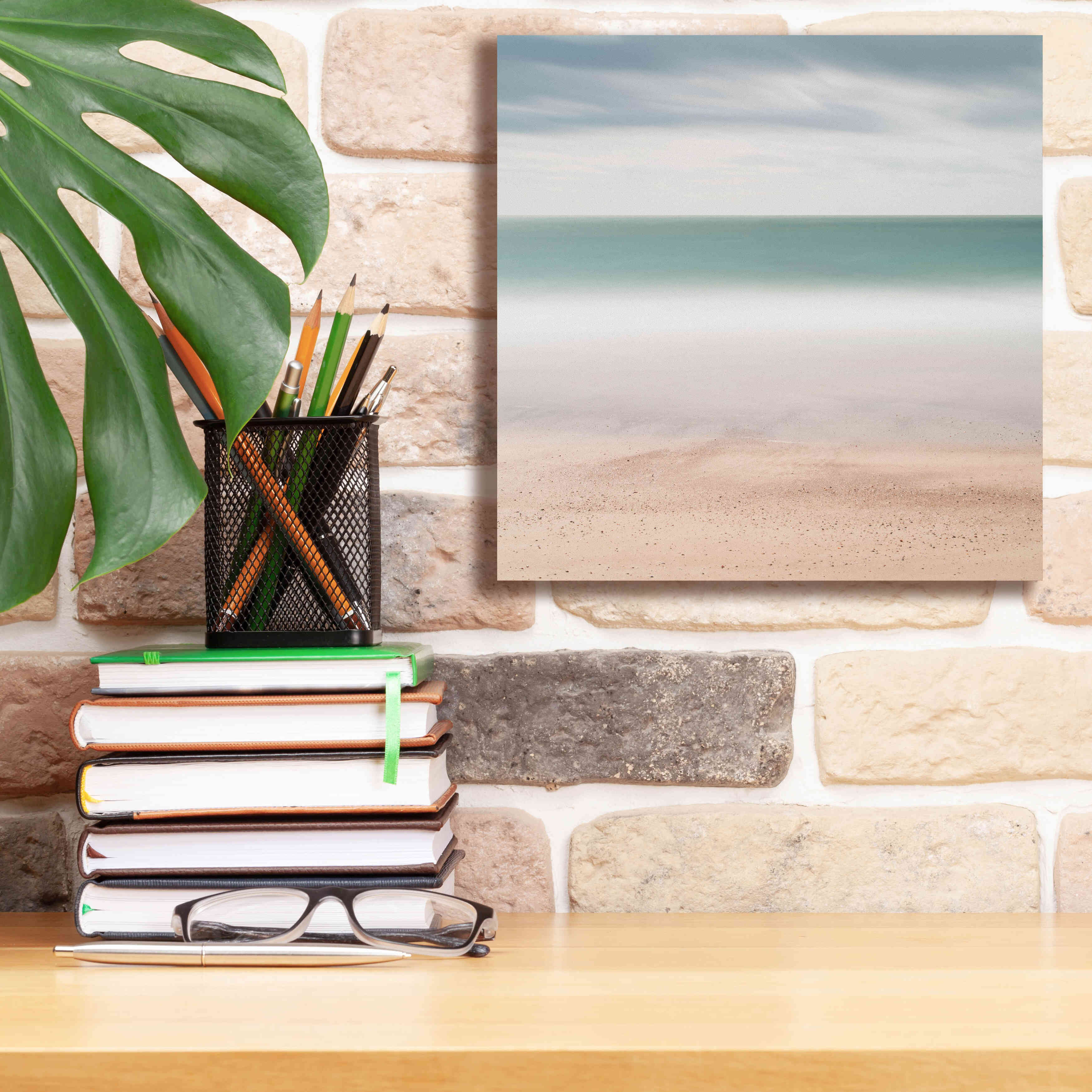 'Beach Sea Sky' by Wilco Dragt, Giclee Canvas Wall Art,12 x 12
