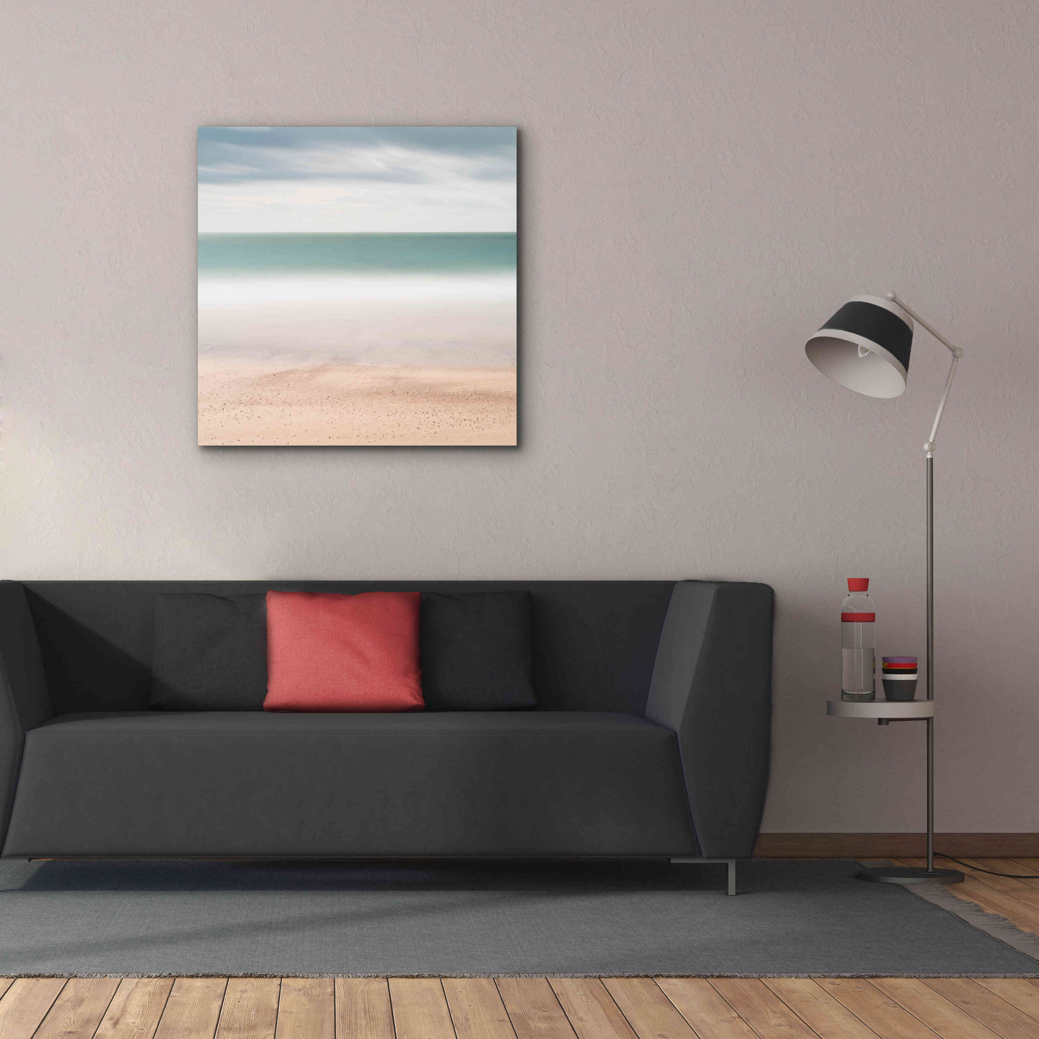'Beach Sea Sky' by Wilco Dragt, Giclee Canvas Wall Art,37 x 37