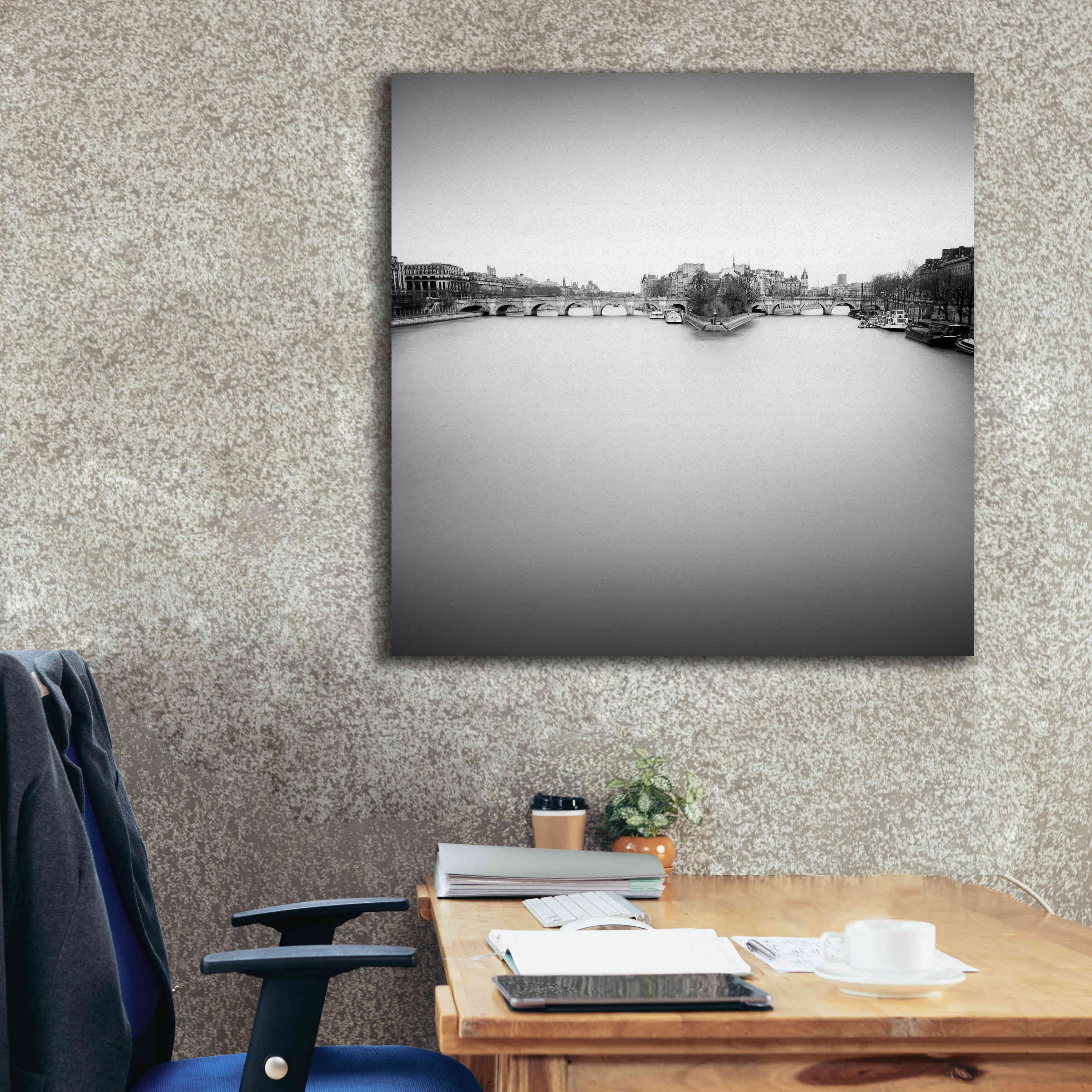 'Ile de la Cite' by Wilco Dragt, Giclee Canvas Wall Art,37 x 37