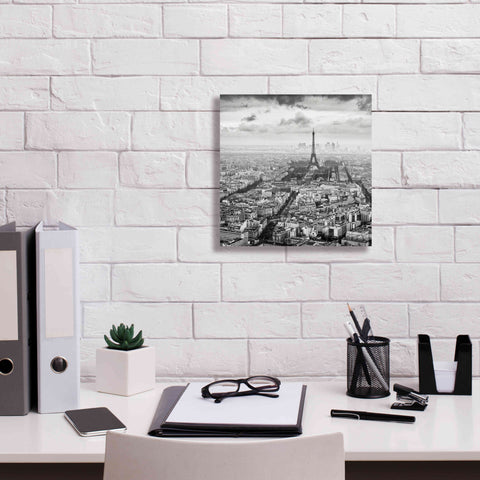 Image of 'La Tour Eiffel et La Defense' by Wilco Dragt, Giclee Canvas Wall Art,12 x 12