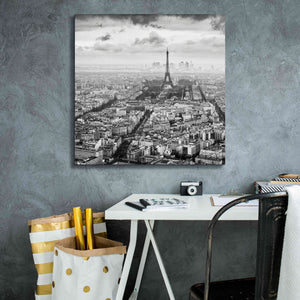 'La Tour Eiffel et La Defense' by Wilco Dragt, Giclee Canvas Wall Art,26 x 26