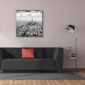 'La Tour Eiffel et La Defense' by Wilco Dragt, Giclee Canvas Wall Art,37 x 37
