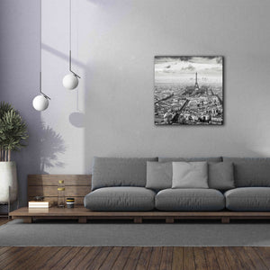 'La Tour Eiffel et La Defense' by Wilco Dragt, Giclee Canvas Wall Art,37 x 37