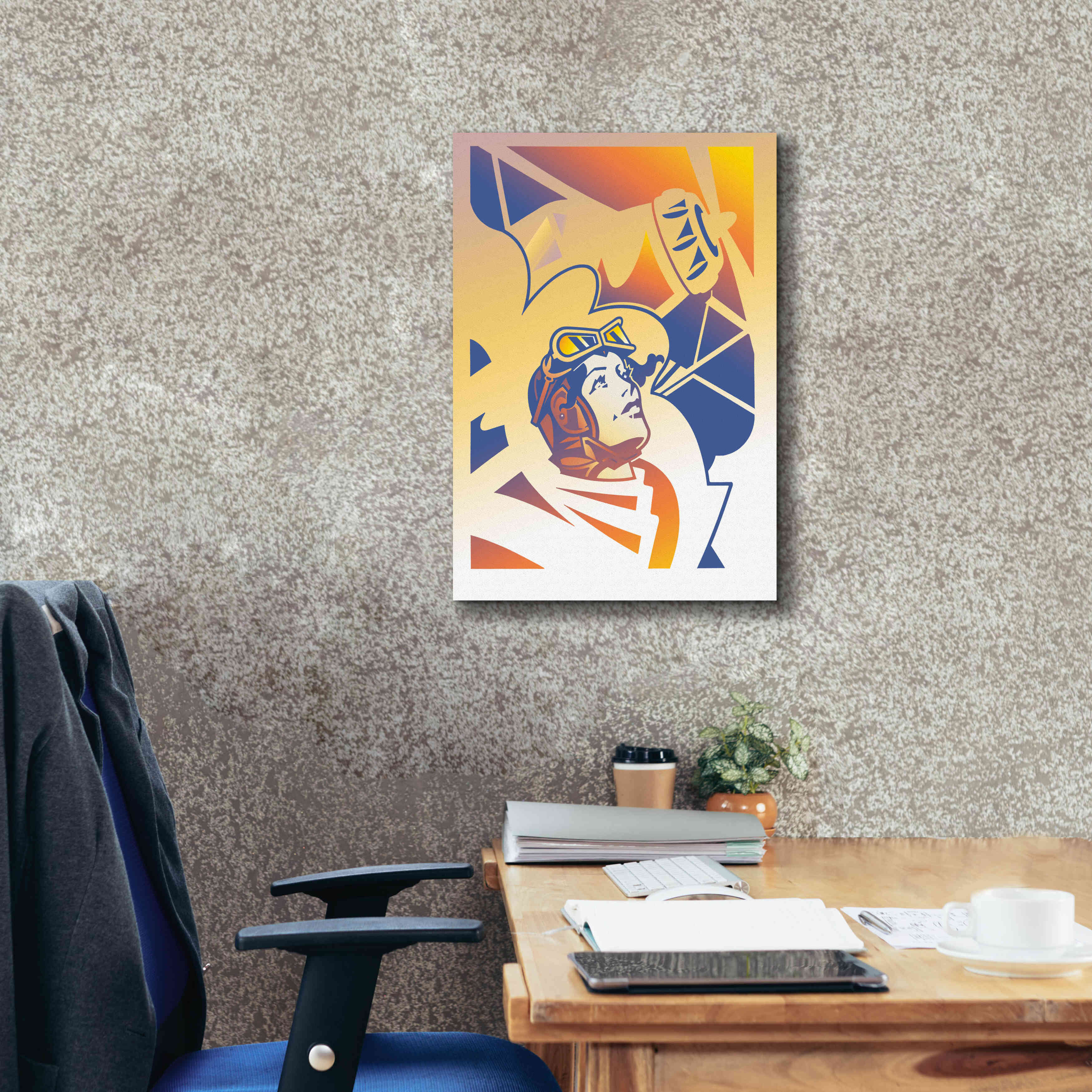 'Amelia Erhart' by David Chestnutt, Giclee Canvas Wall Art,18 x 26