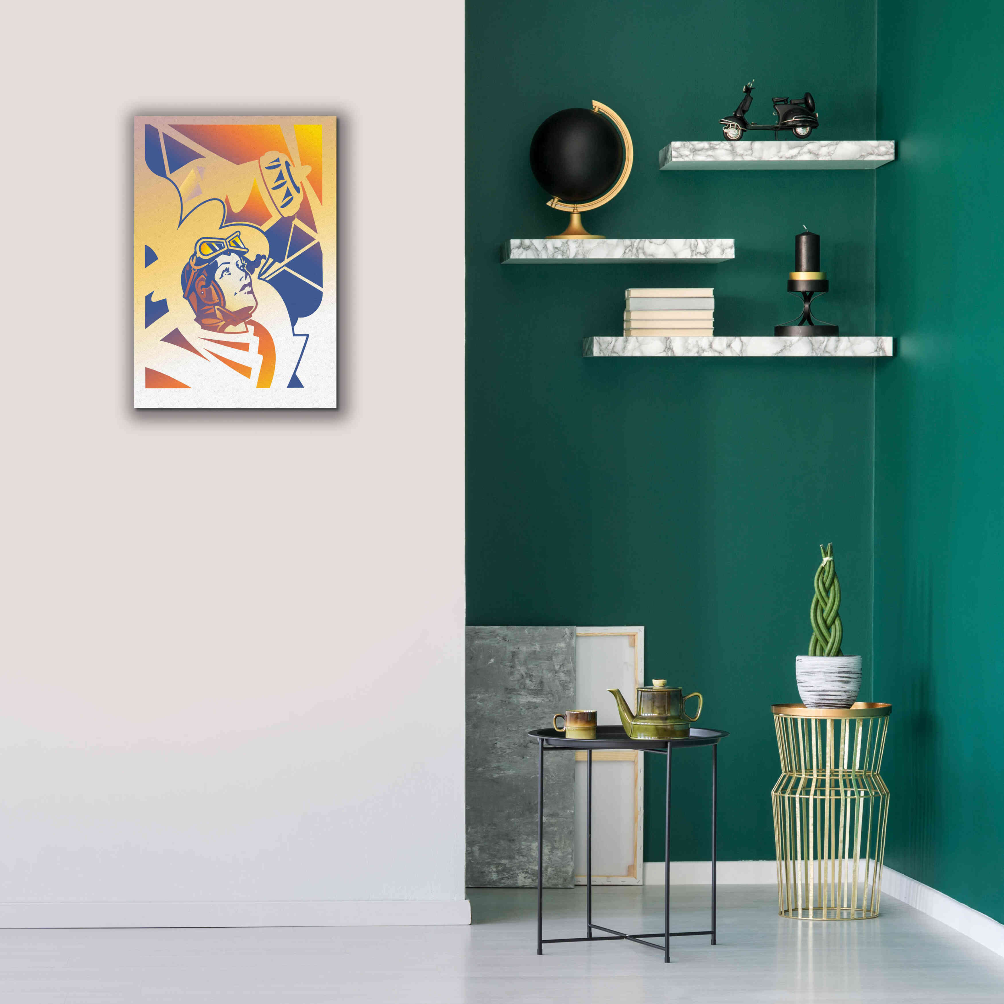 'Amelia Erhart' by David Chestnutt, Giclee Canvas Wall Art,18 x 26