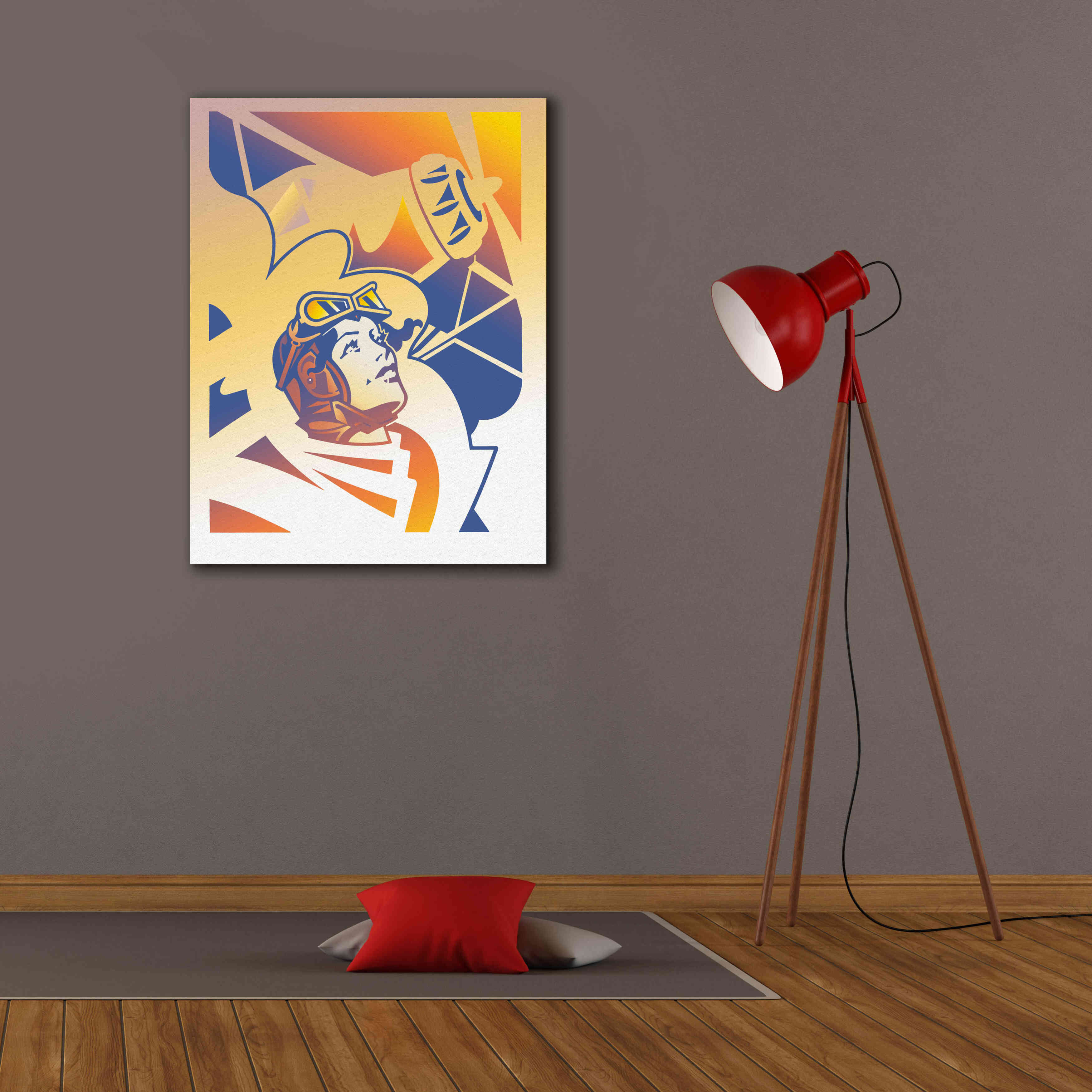 'Amelia Erhart' by David Chestnutt, Giclee Canvas Wall Art,26 x 34