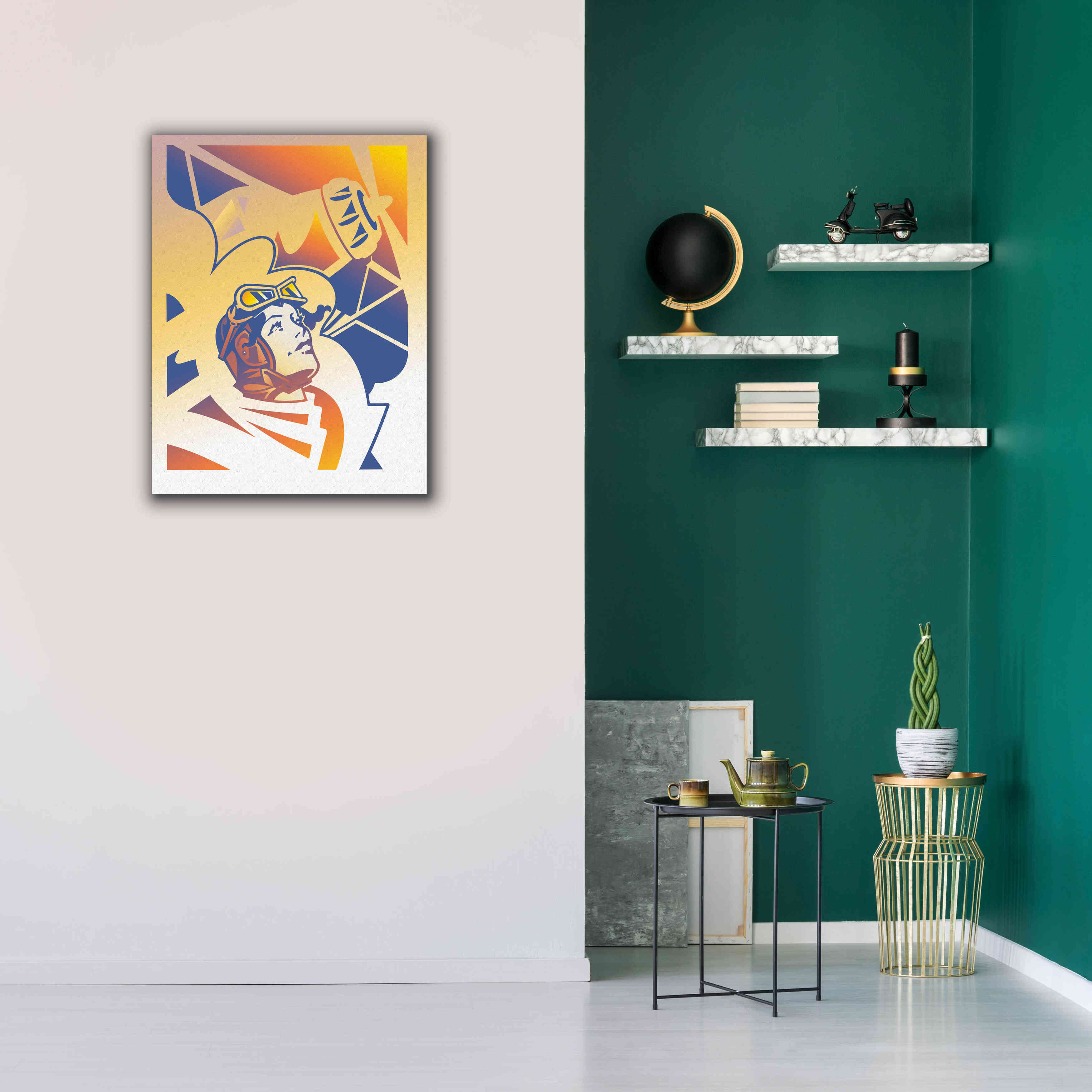 'Amelia Erhart' by David Chestnutt, Giclee Canvas Wall Art,26 x 34