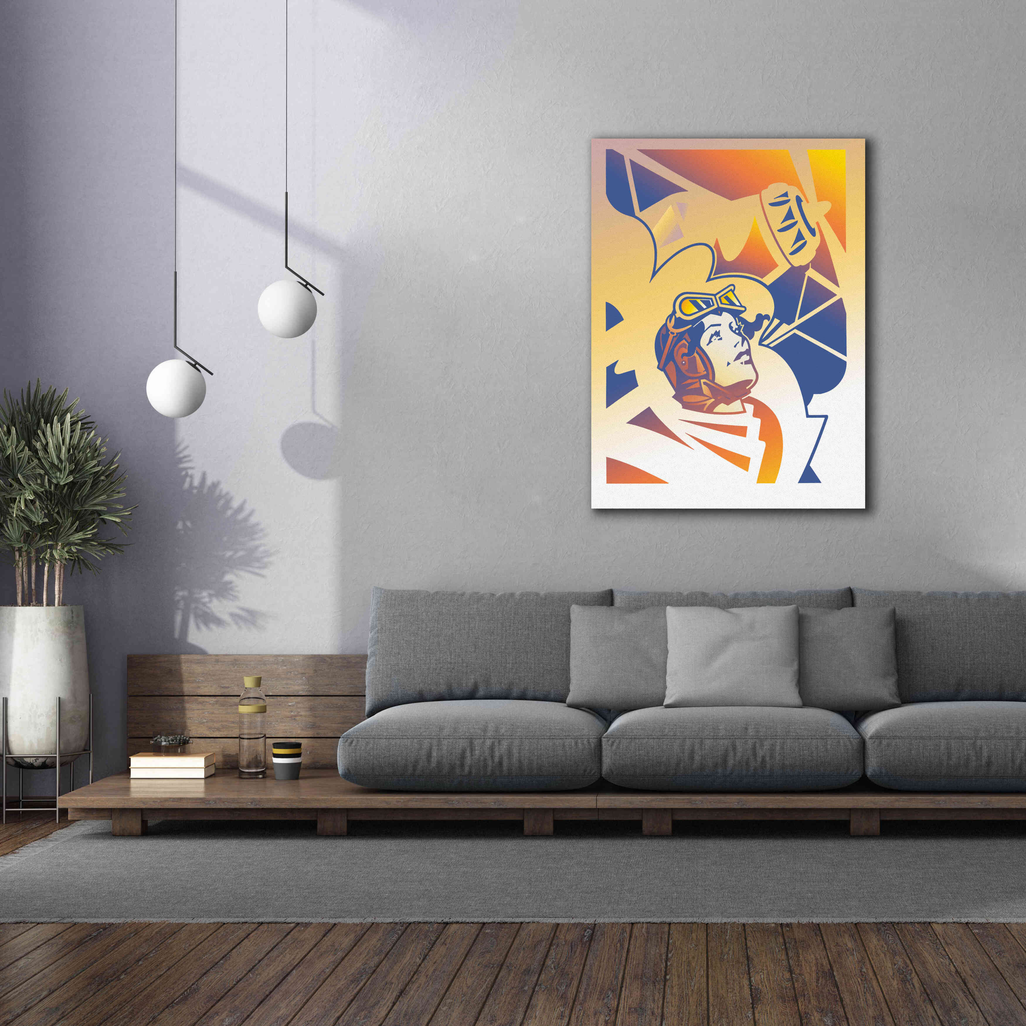 'Amelia Erhart' by David Chestnutt, Giclee Canvas Wall Art,40 x 54