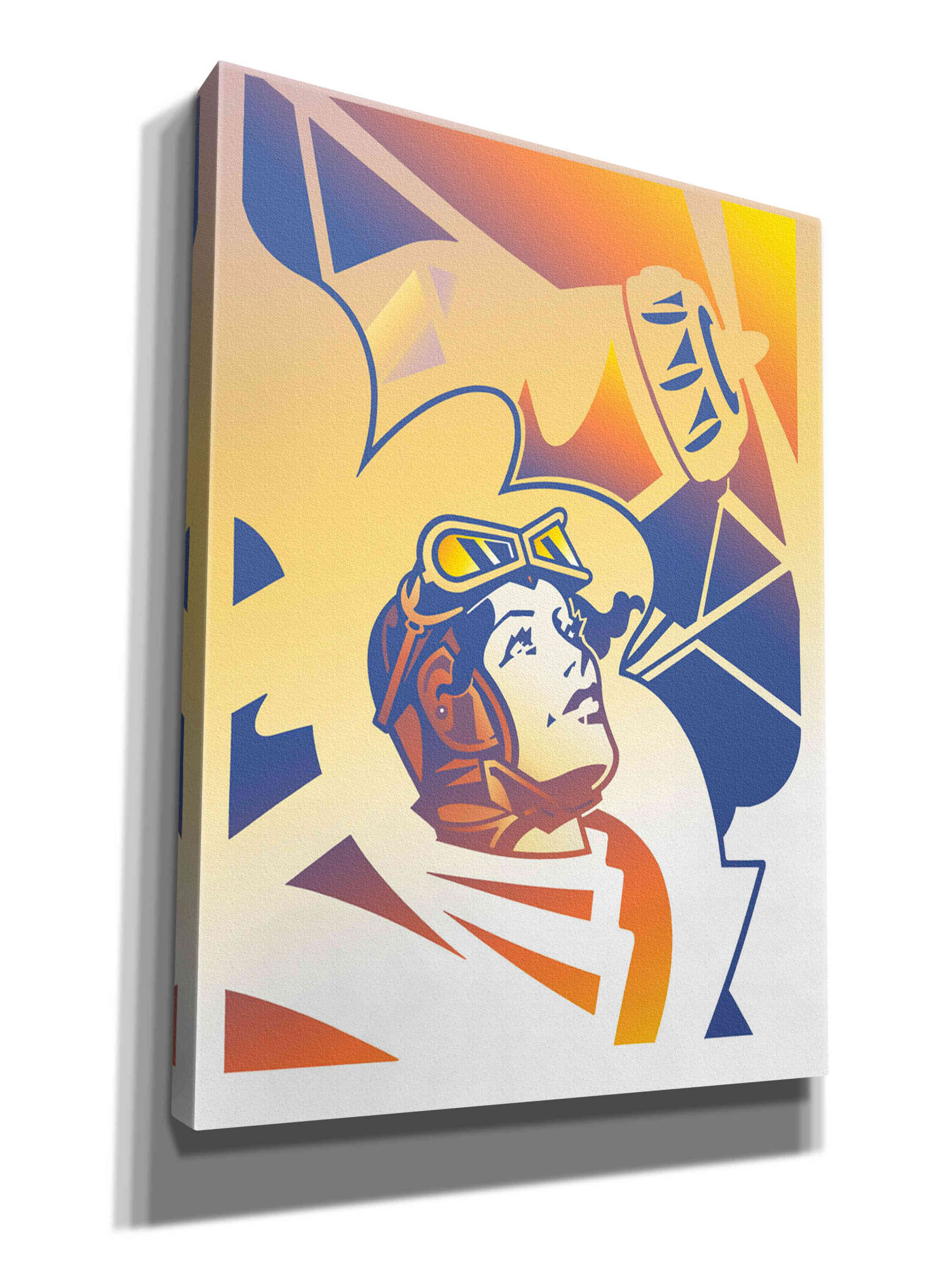 'Amelia Erhart' by David Chestnutt, Giclee Canvas Wall Art