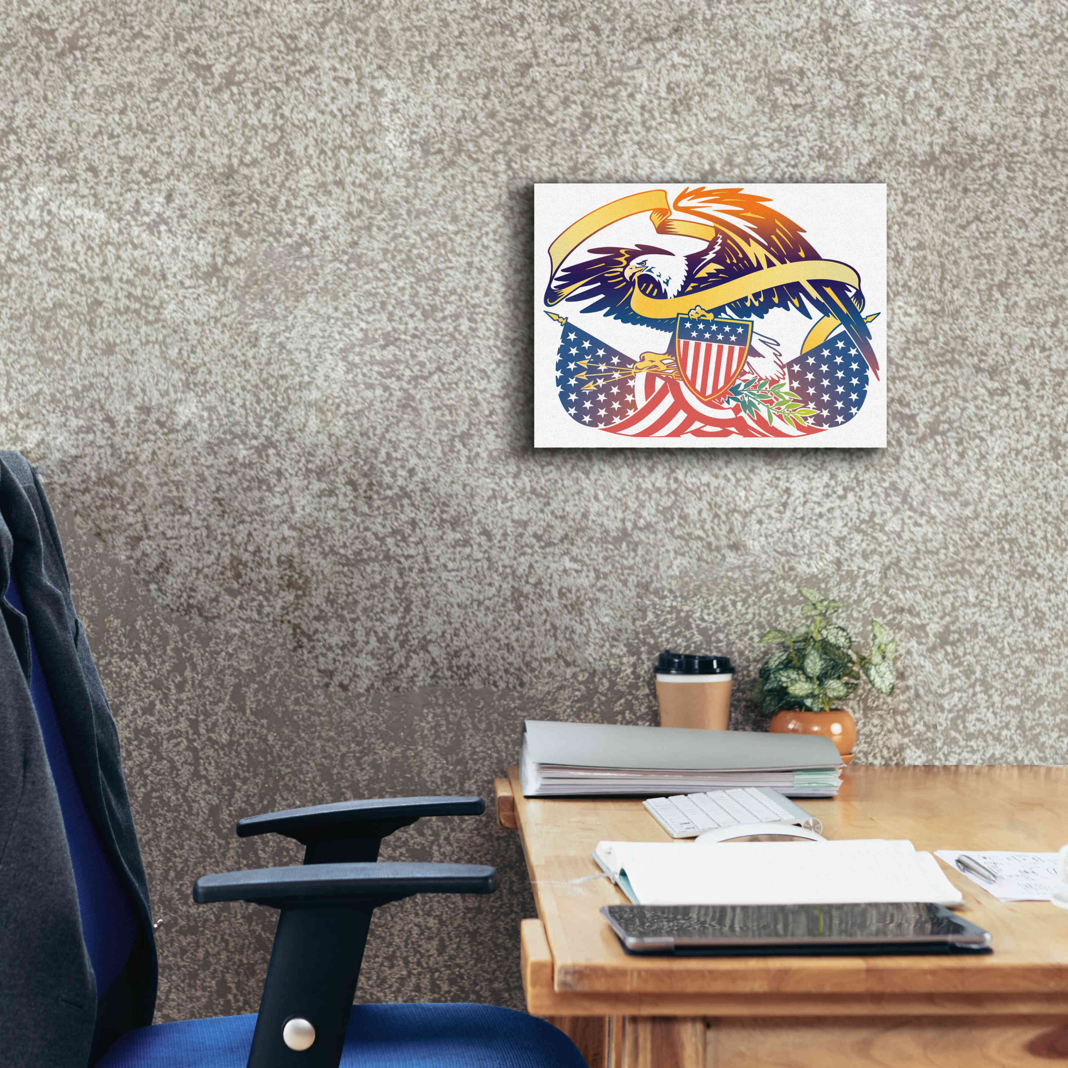 'American Eagle' by David Chestnutt, Giclee Canvas Wall Art,16 x 12
