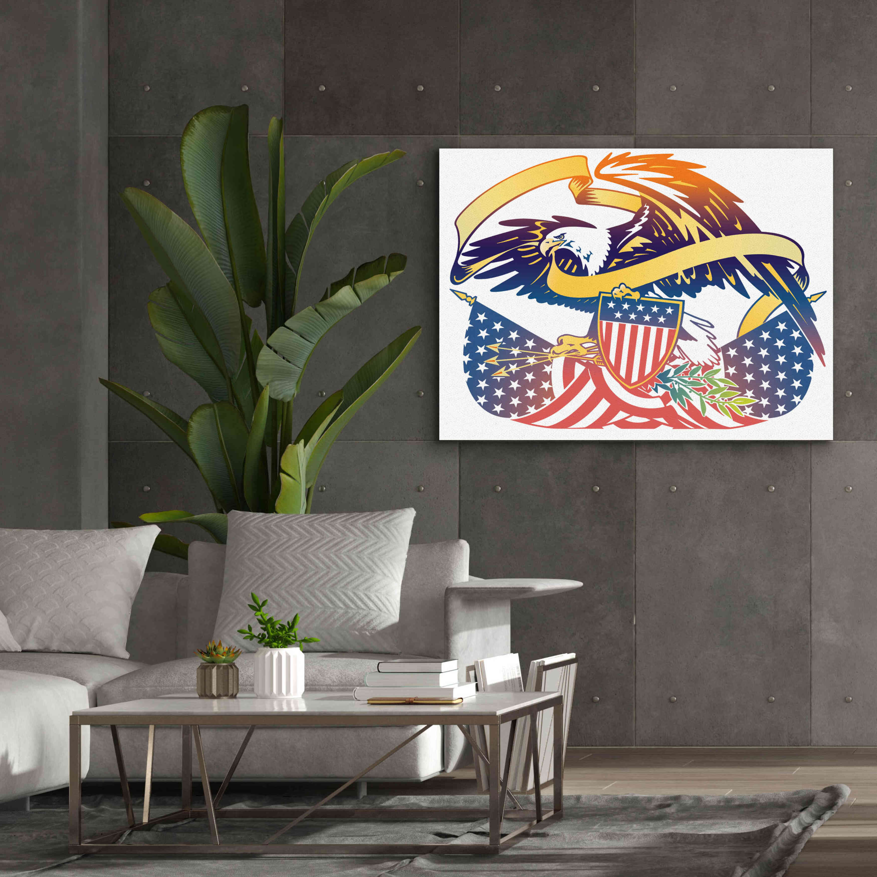 'American Eagle' by David Chestnutt, Giclee Canvas Wall Art,54 x 40