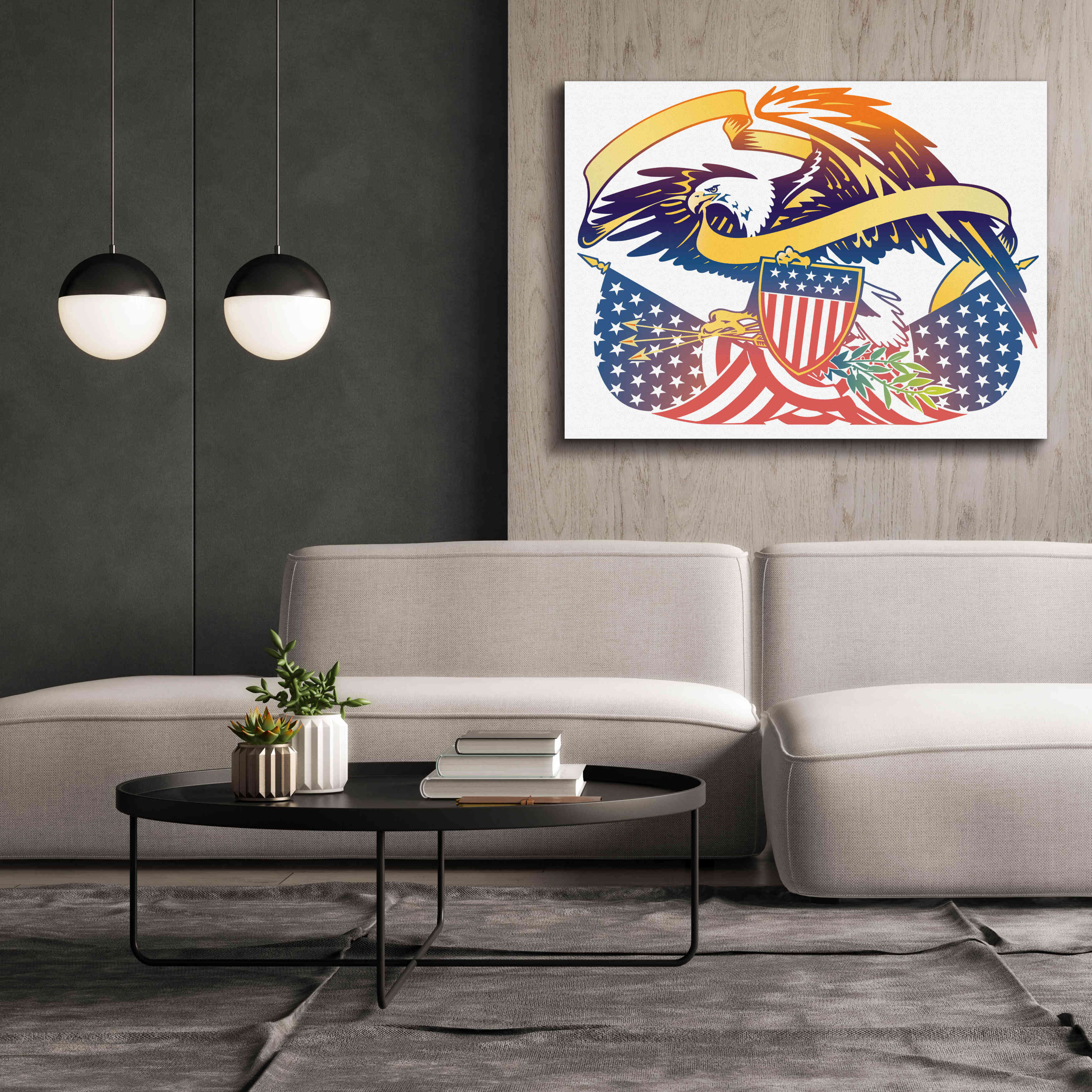'American Eagle' by David Chestnutt, Giclee Canvas Wall Art,54 x 40