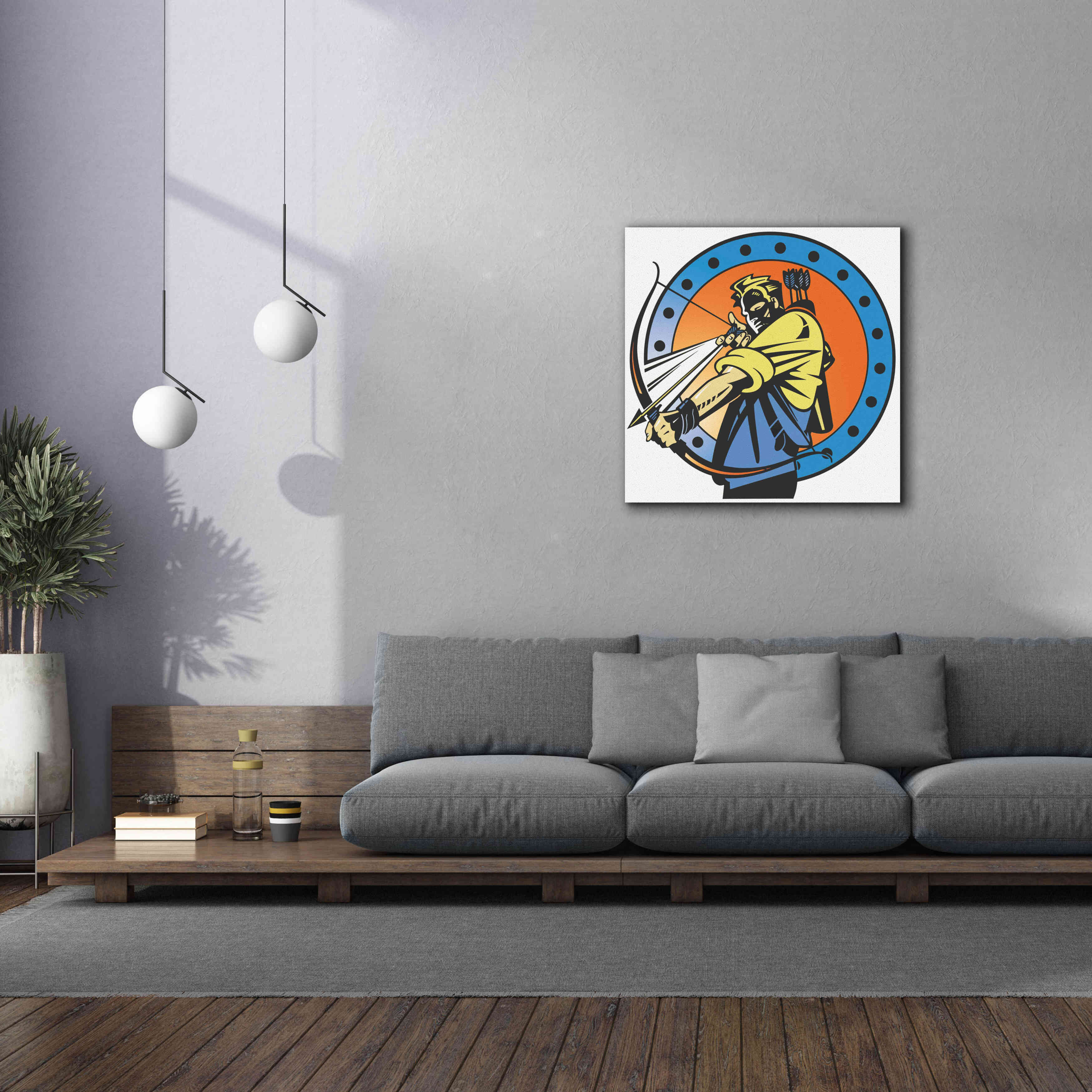 'Archer' by David Chestnutt, Giclee Canvas Wall Art,37 x 37