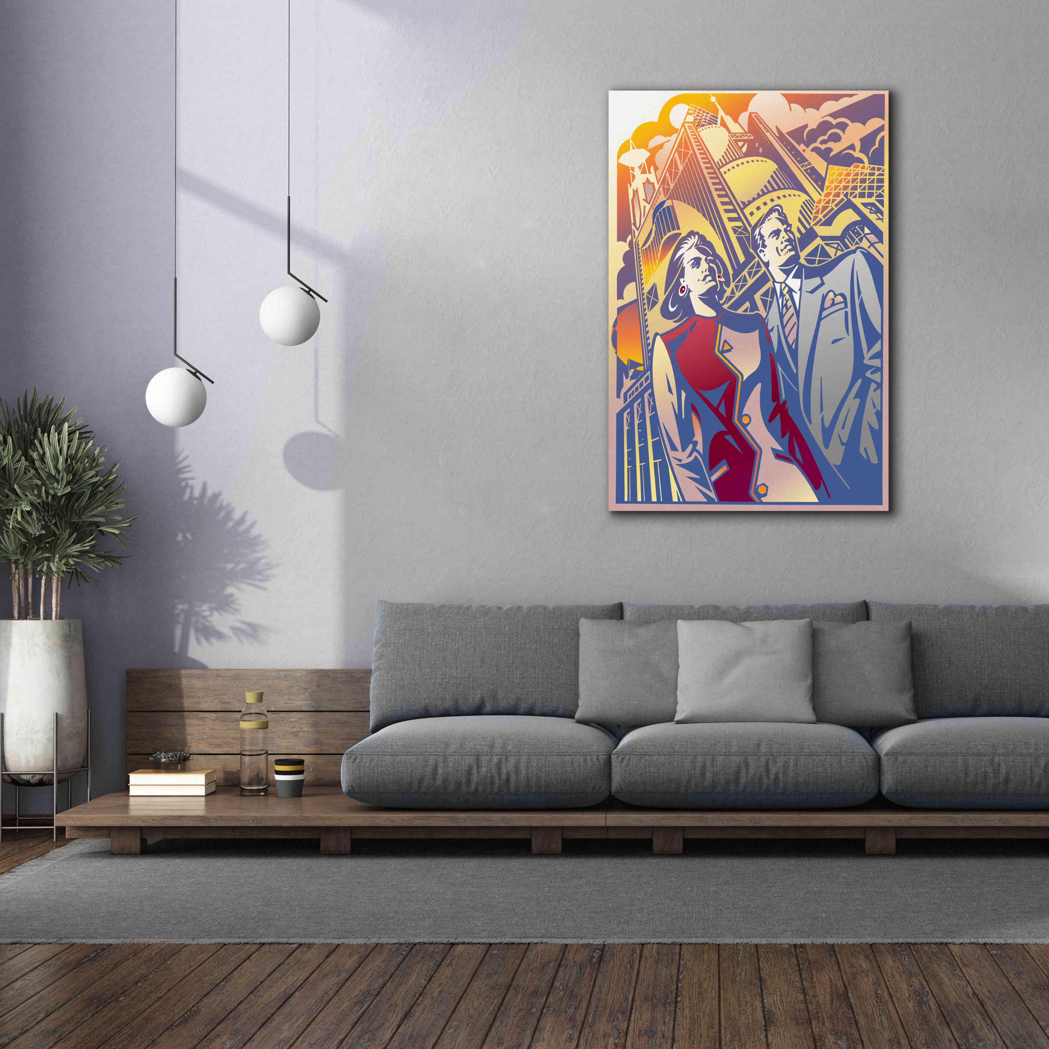'Architectural Business Couple' by David Chestnutt, Giclee Canvas Wall Art,40 x 60