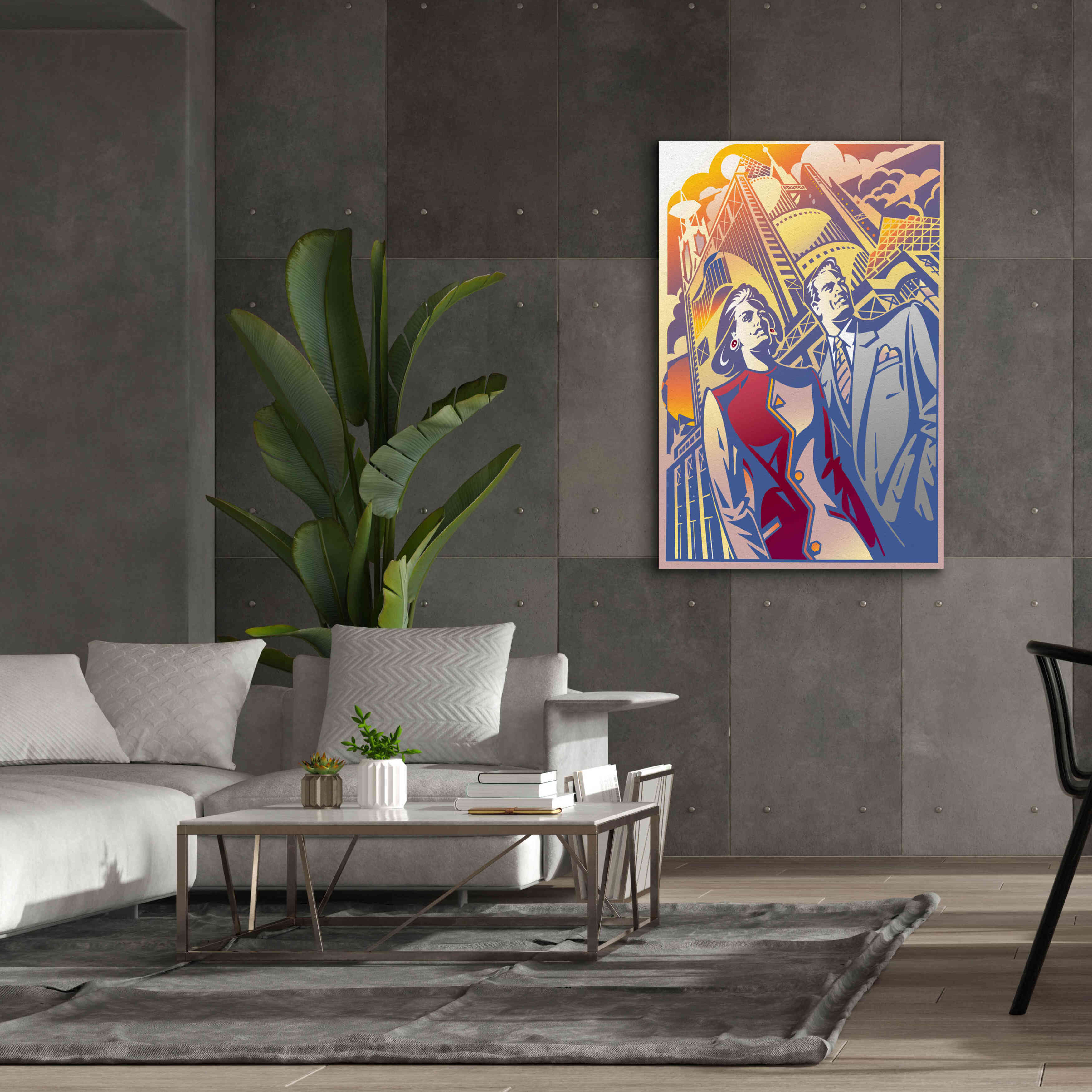 'Architectural Business Couple' by David Chestnutt, Giclee Canvas Wall Art,40 x 60
