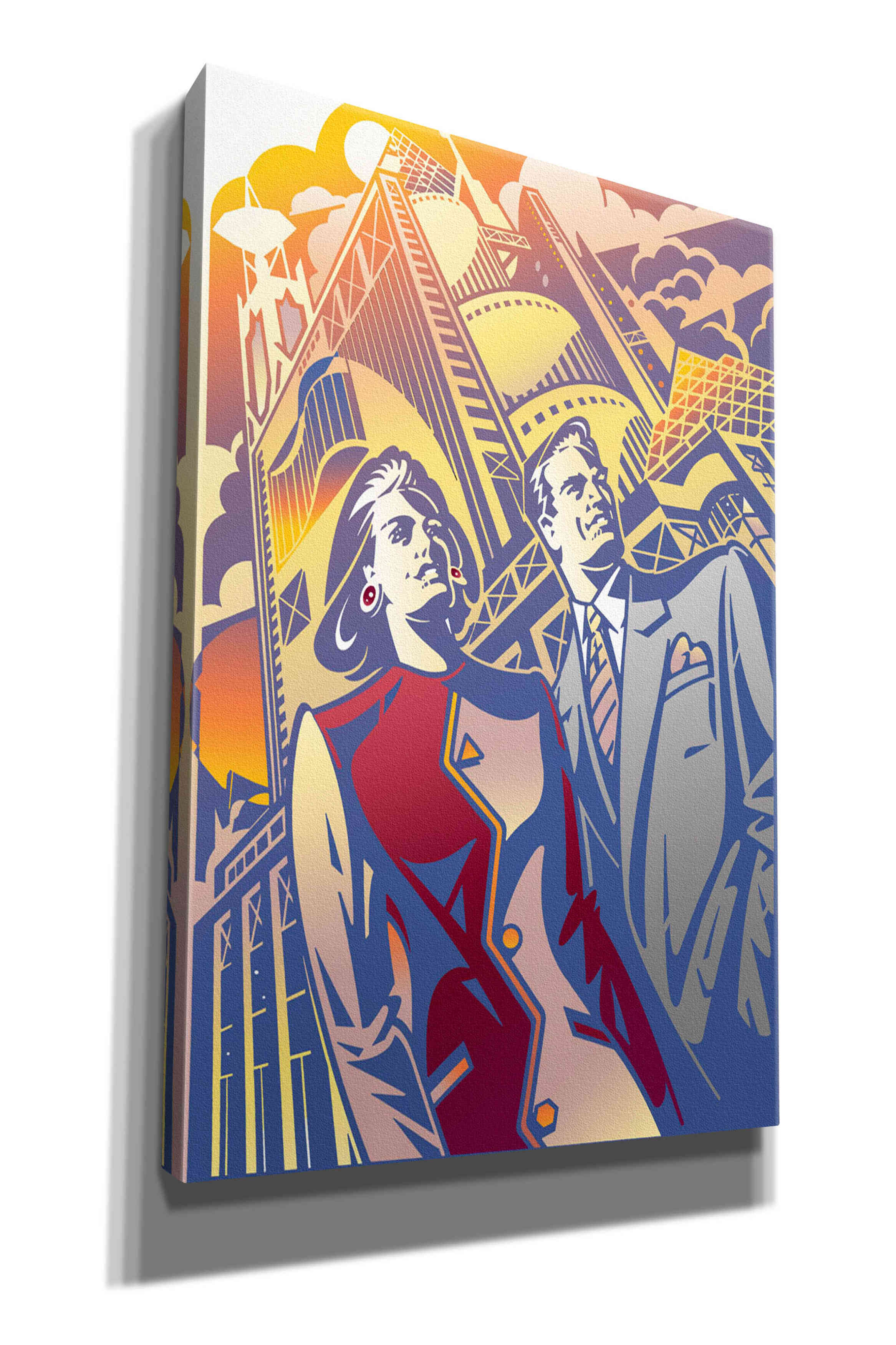 'Architectural Business Couple' by David Chestnutt, Giclee Canvas Wall Art