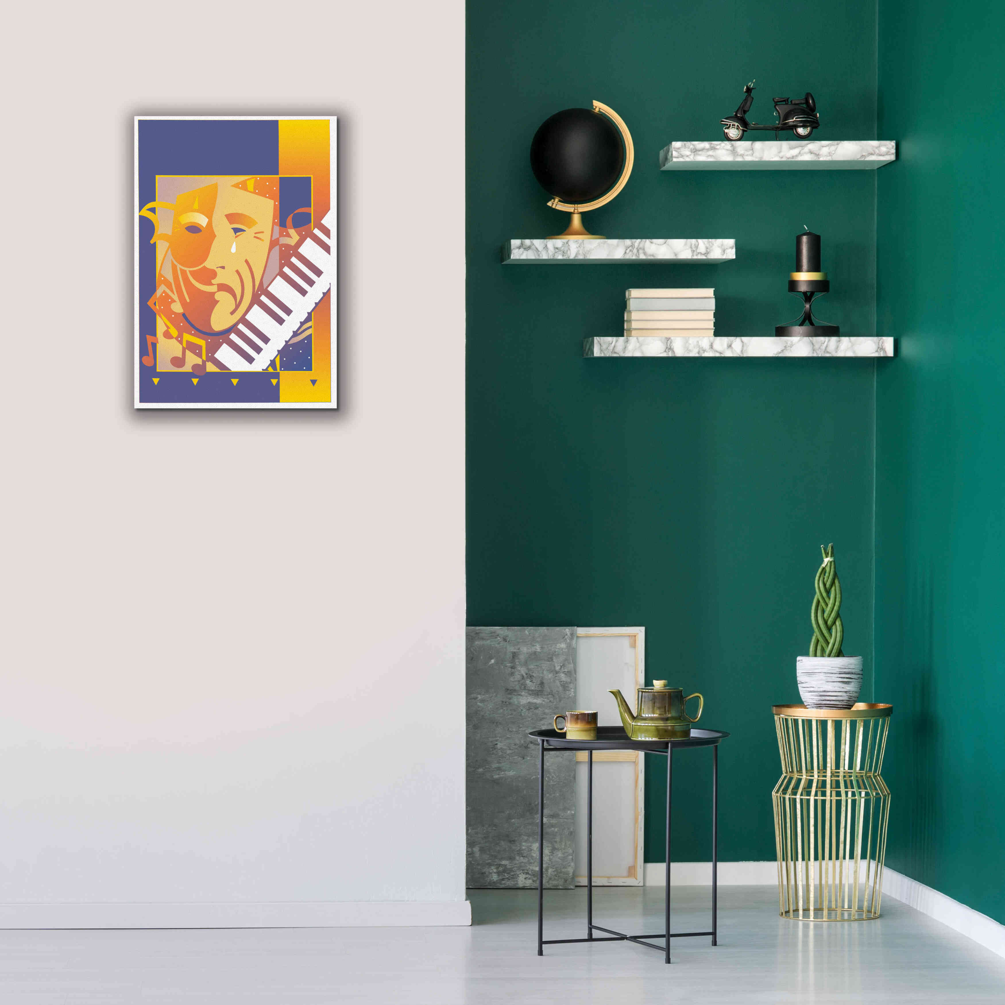 'Arts And Music' by David Chestnutt, Giclee Canvas Wall Art,18 x 26