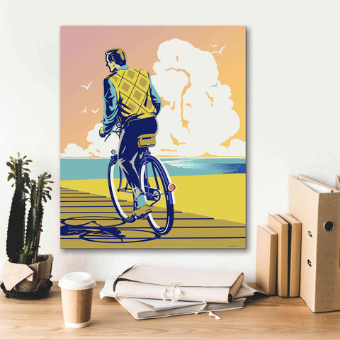 Image of 'Beach Bike' by David Chestnutt, Giclee Canvas Wall Art,20 x 24