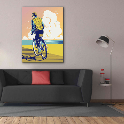 Image of 'Beach Bike' by David Chestnutt, Giclee Canvas Wall Art,40 x 54