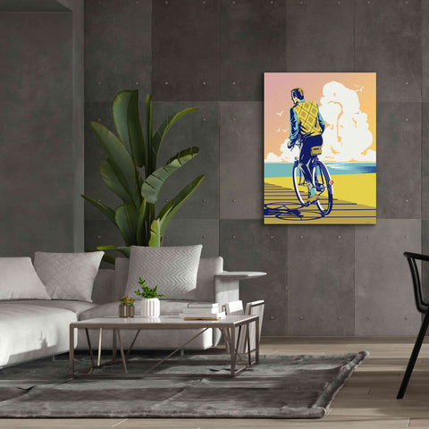 Image of 'Beach Bike' by David Chestnutt, Giclee Canvas Wall Art,40 x 54