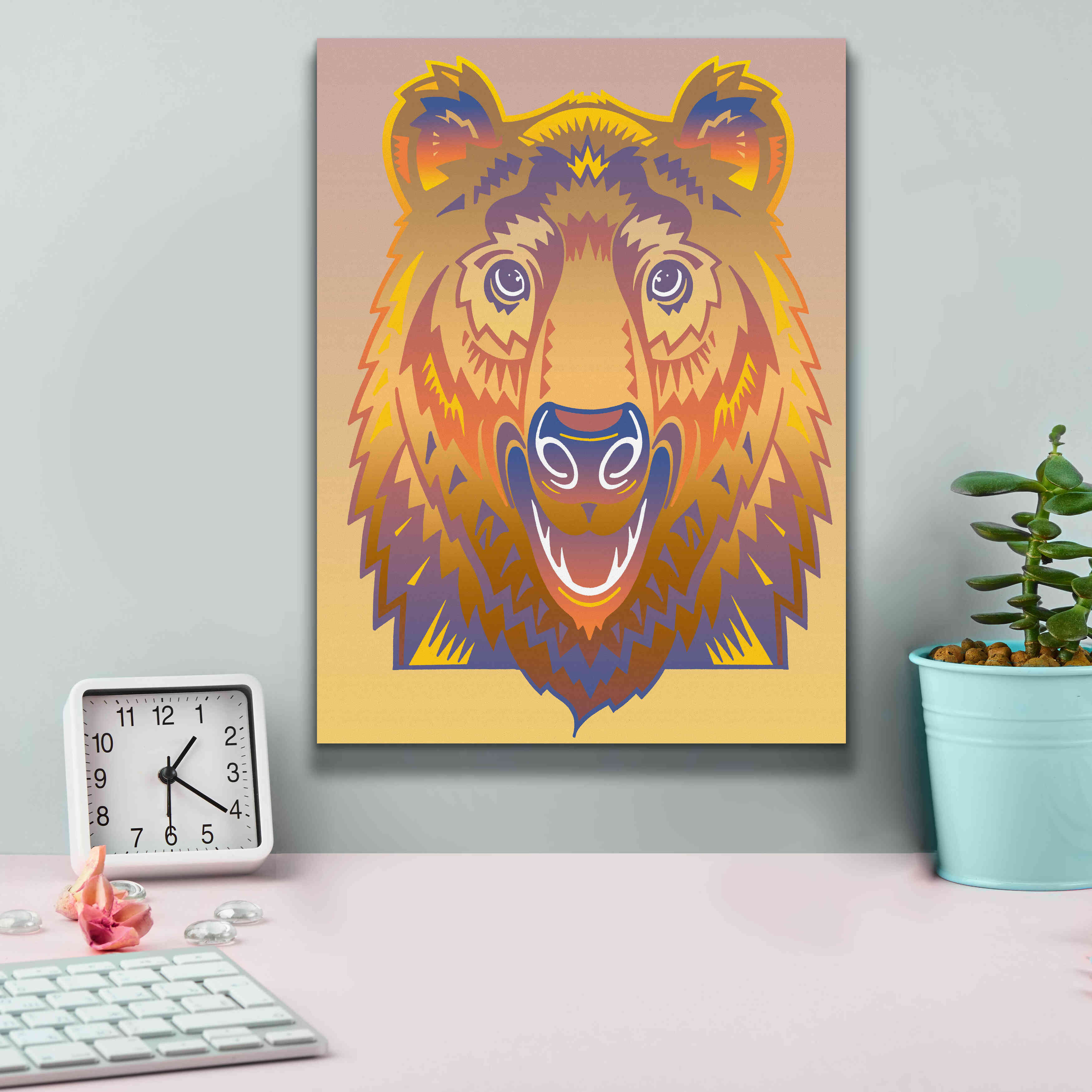 'Bear' by David Chestnutt, Giclee Canvas Wall Art,12 x 16