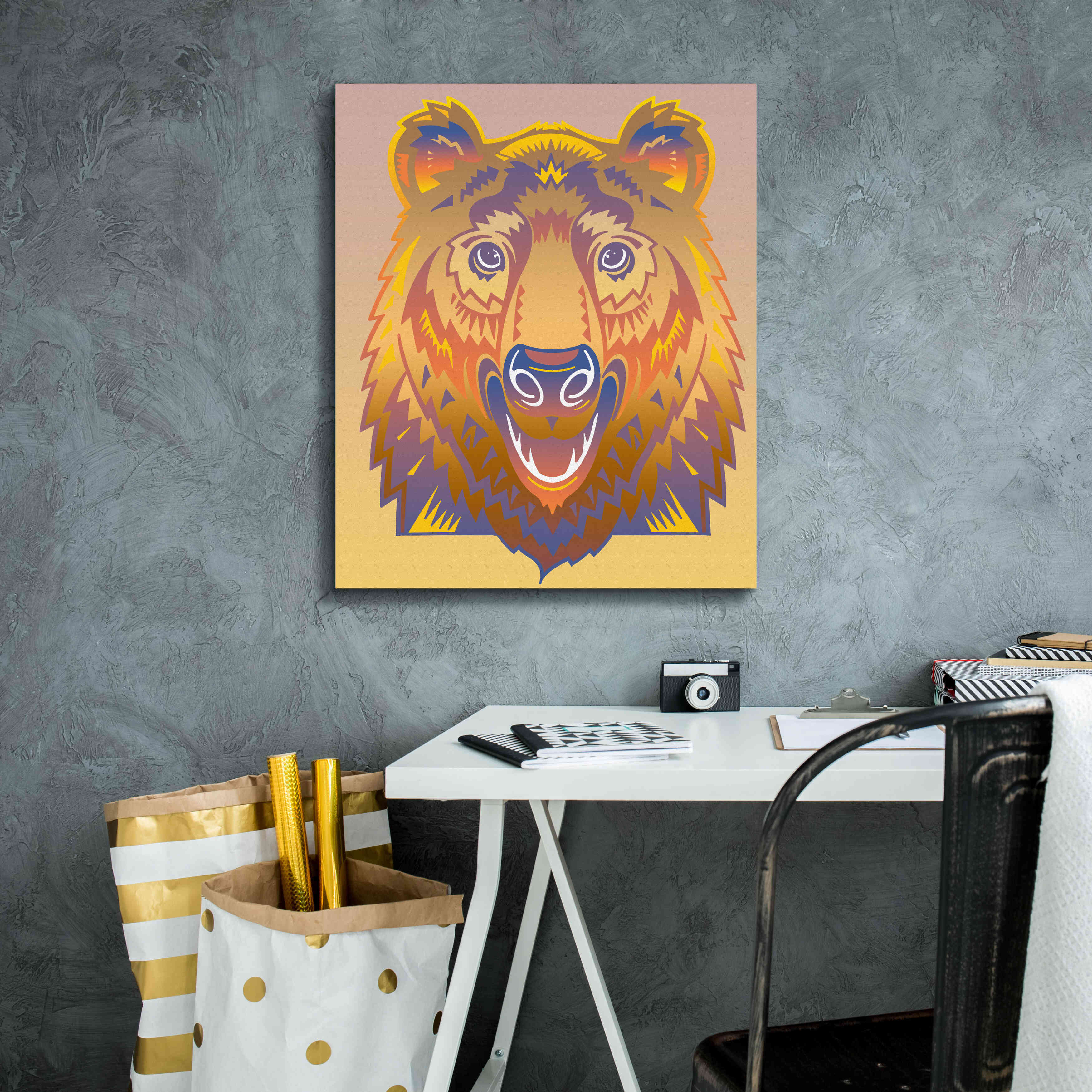 'Bear' by David Chestnutt, Giclee Canvas Wall Art,20 x 24