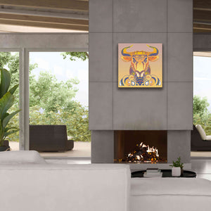 'Bull' by David Chestnutt, Giclee Canvas Wall Art,26 x 26