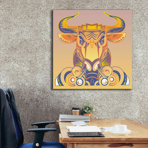 Image of 'Bull' by David Chestnutt, Giclee Canvas Wall Art,37 x 37