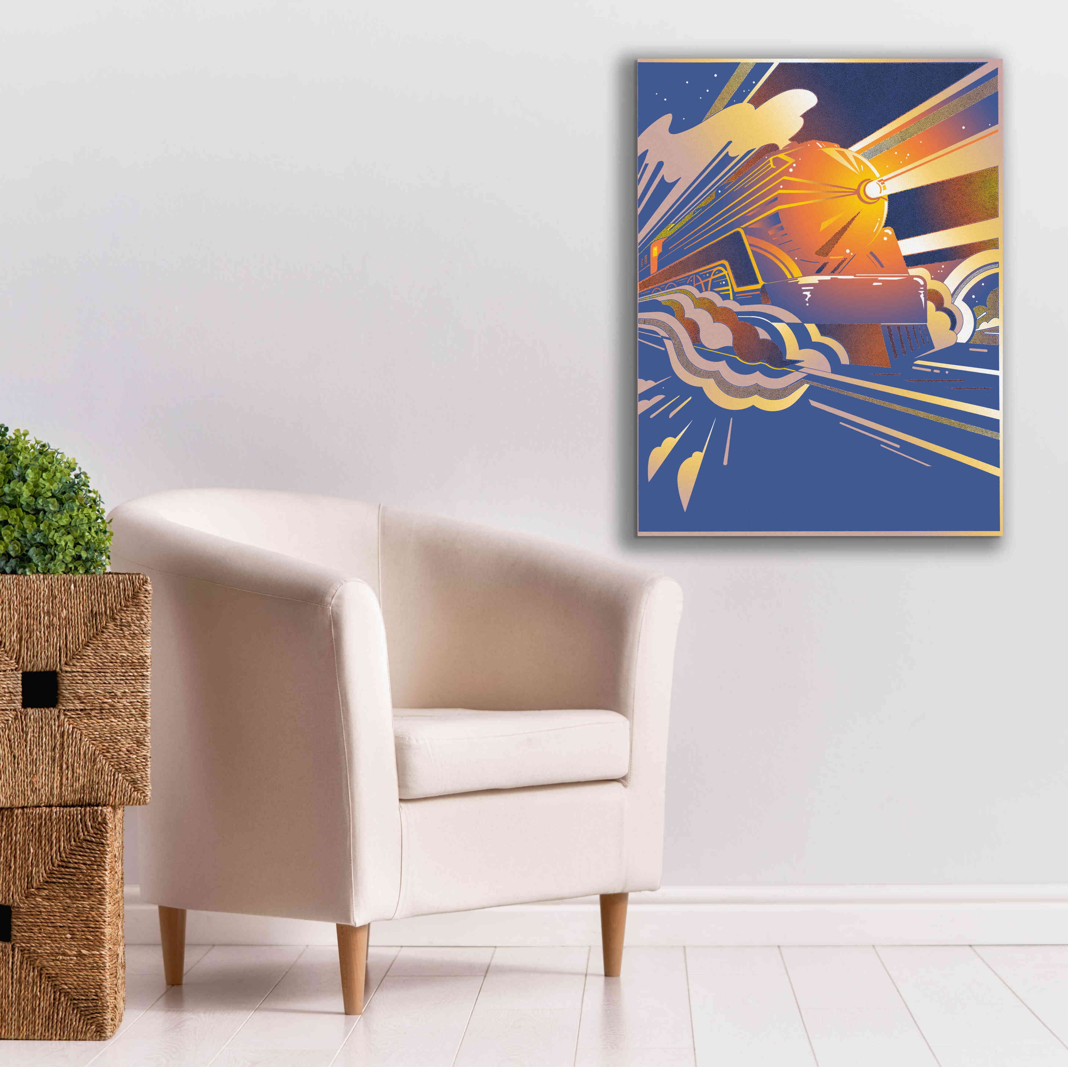 'Bullet Train' by David Chestnutt, Giclee Canvas Wall Art,26 x 34