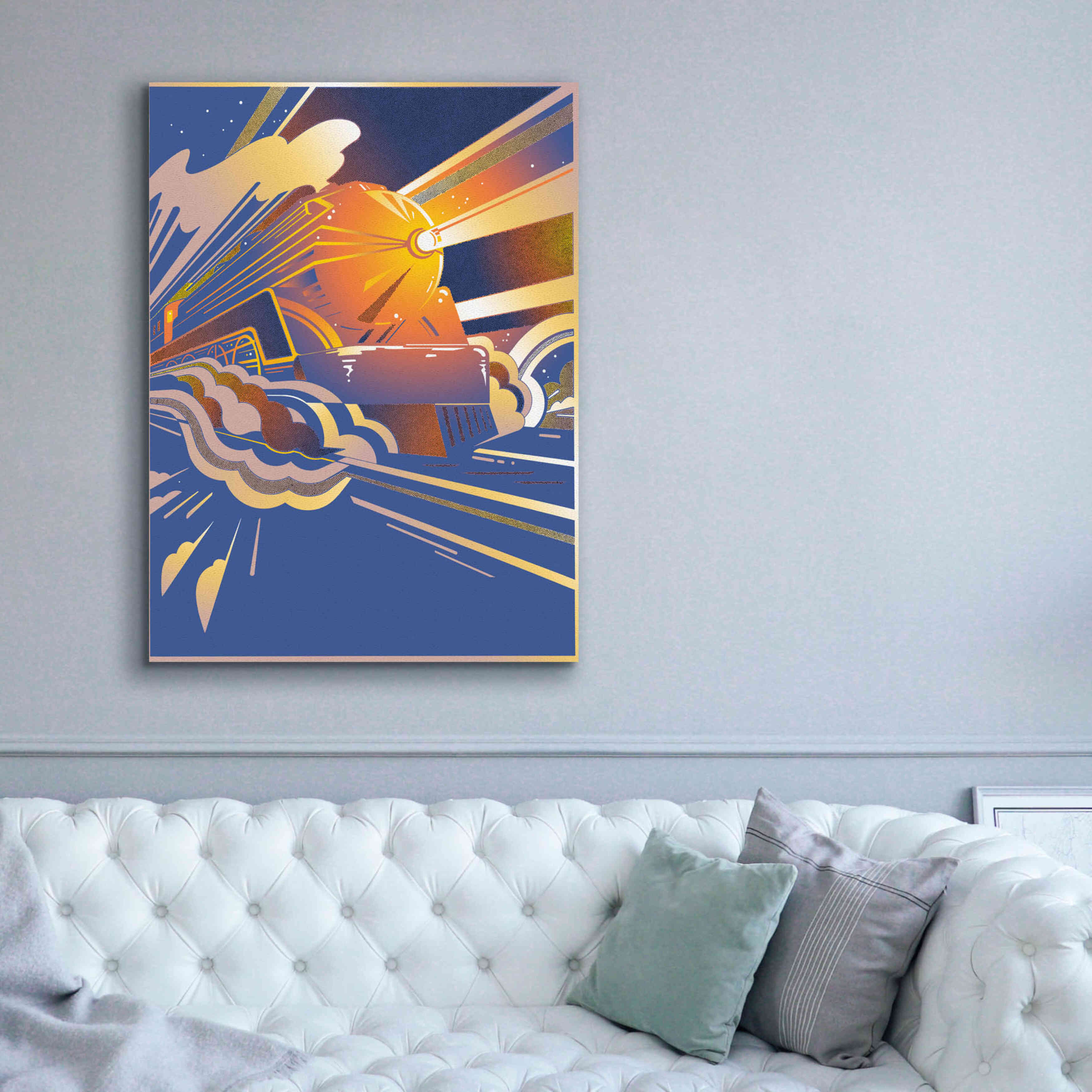 'Bullet Train' by David Chestnutt, Giclee Canvas Wall Art,40 x 54
