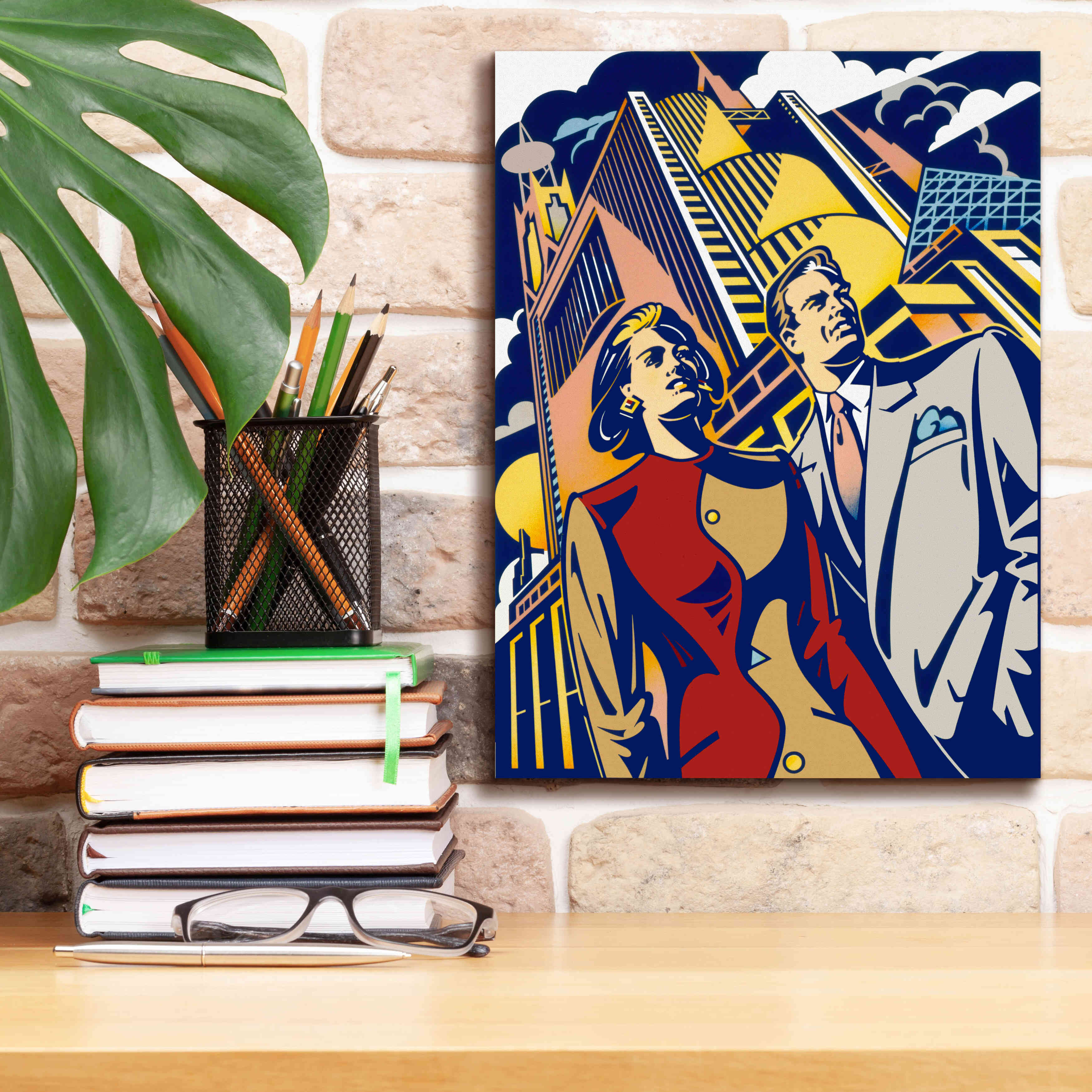 'Business Couple' by David Chestnutt, Giclee Canvas Wall Art,12 x 16