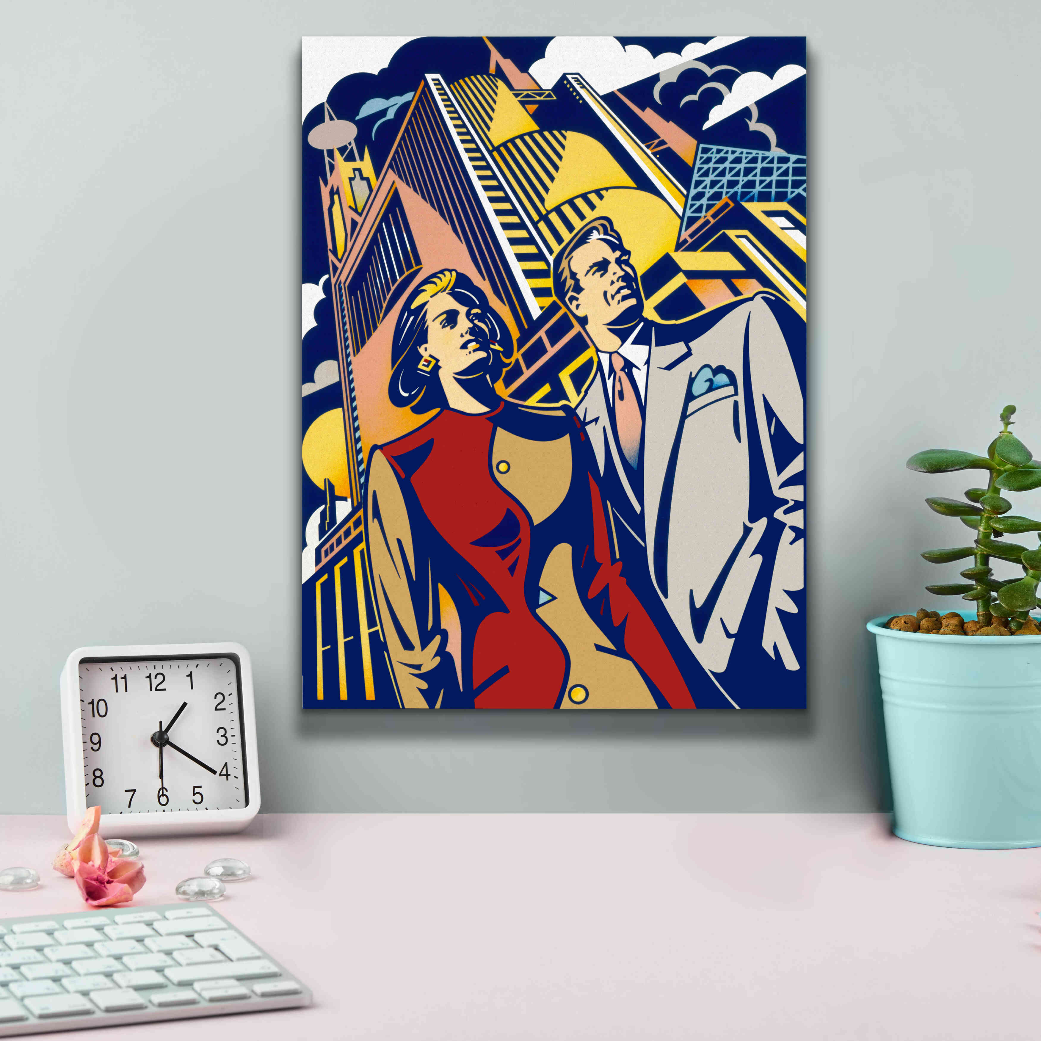 'Business Couple' by David Chestnutt, Giclee Canvas Wall Art,12 x 16