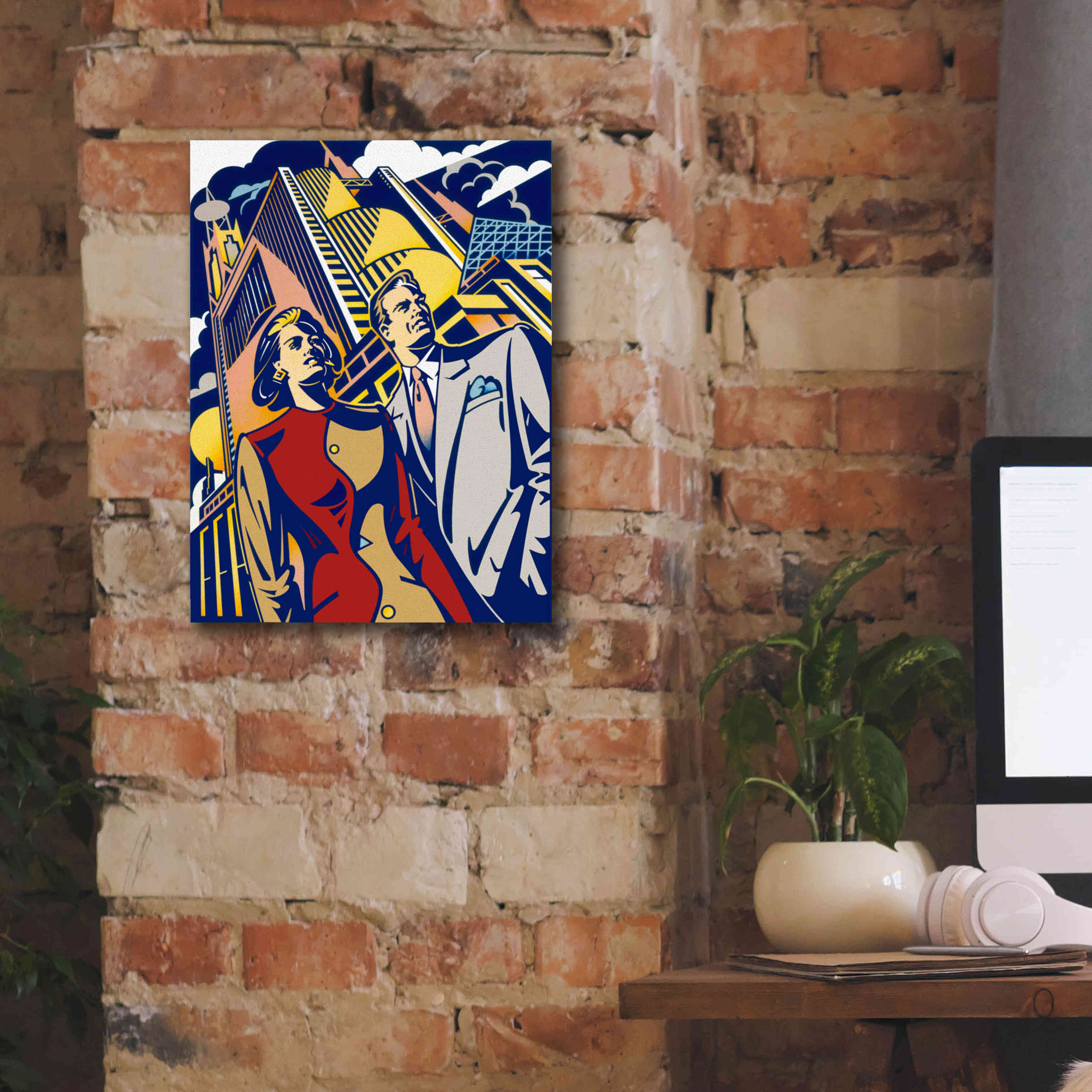 'Business Couple' by David Chestnutt, Giclee Canvas Wall Art,12 x 16