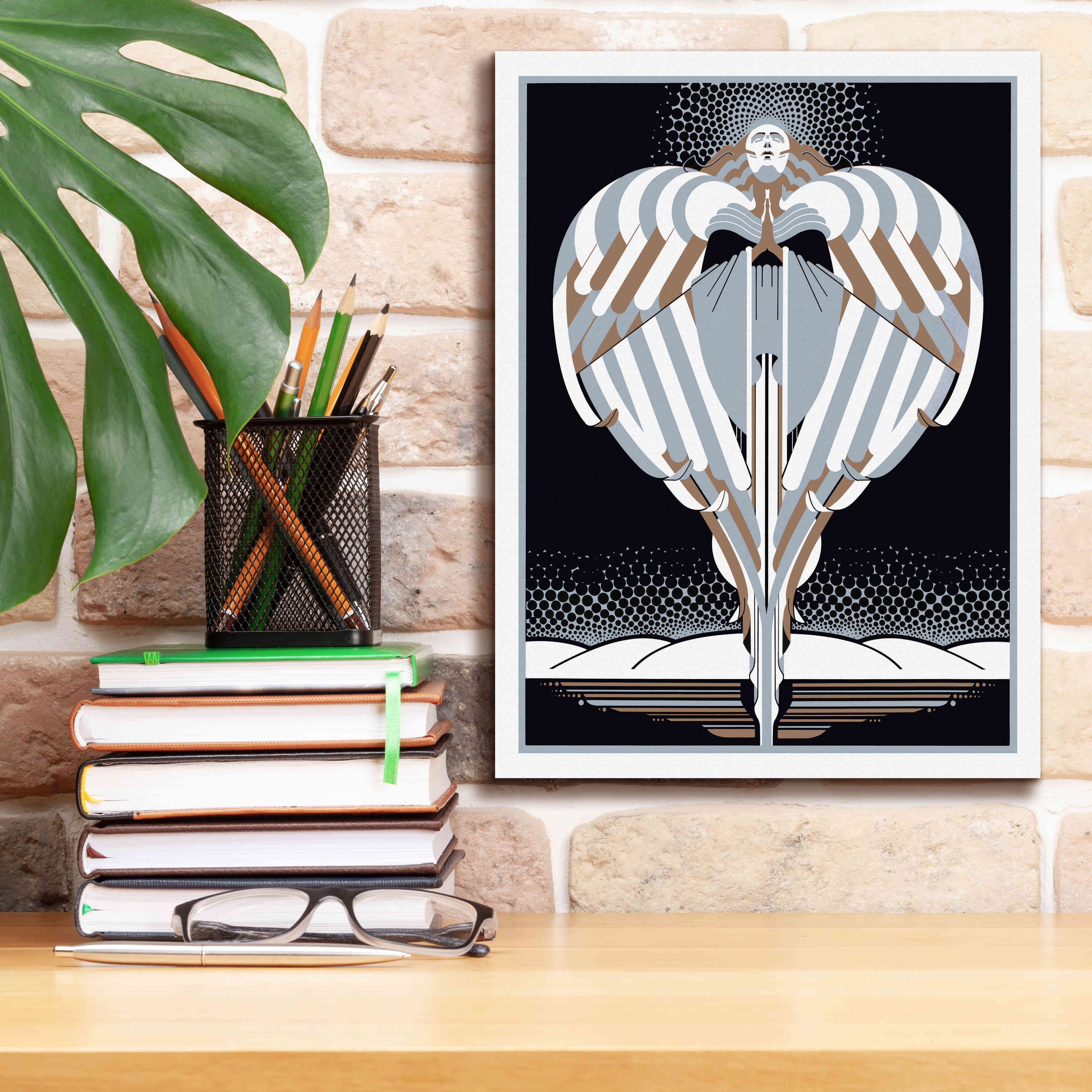 'Christmas Angel' by David Chestnutt, Giclee Canvas Wall Art,12 x 16