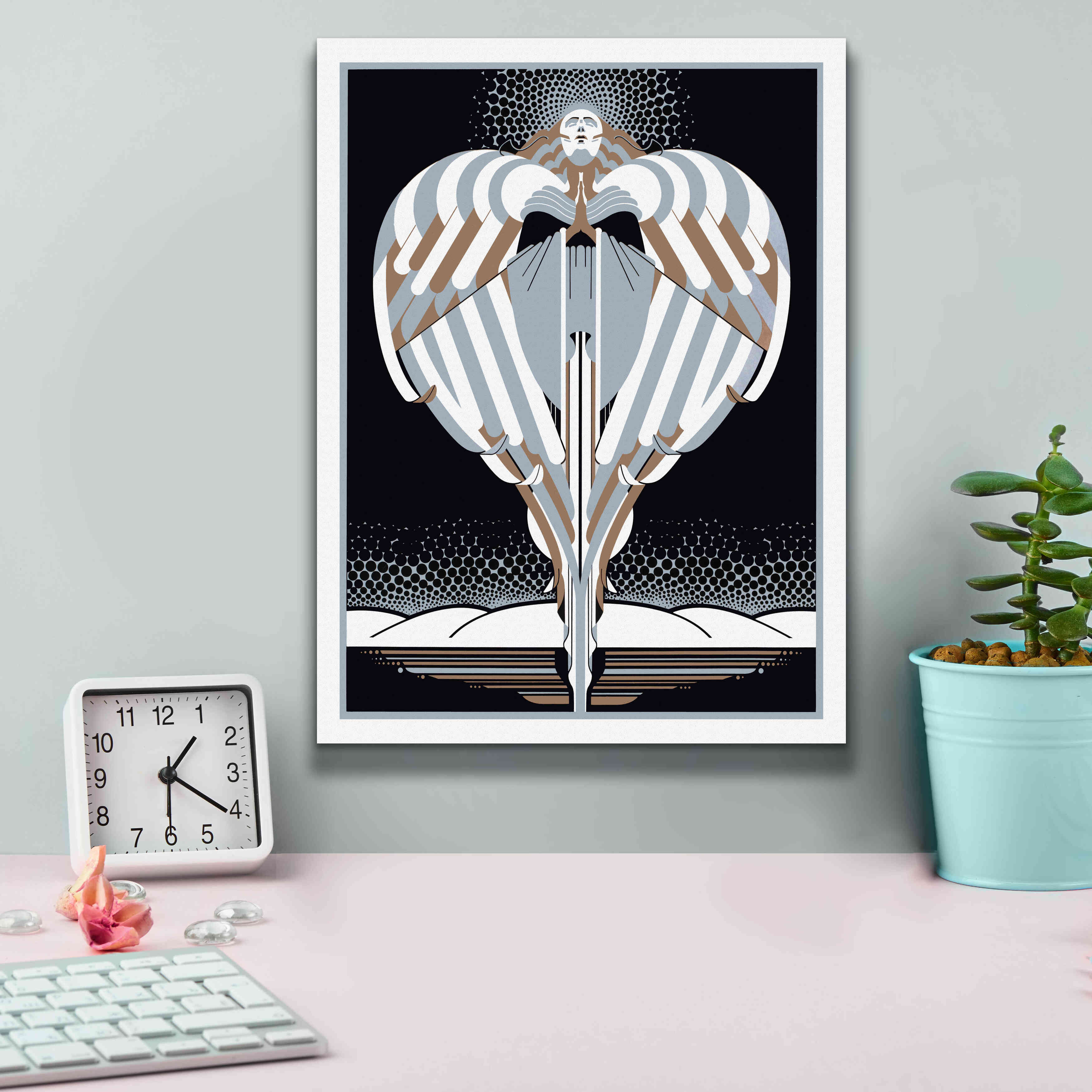 'Christmas Angel' by David Chestnutt, Giclee Canvas Wall Art,12 x 16