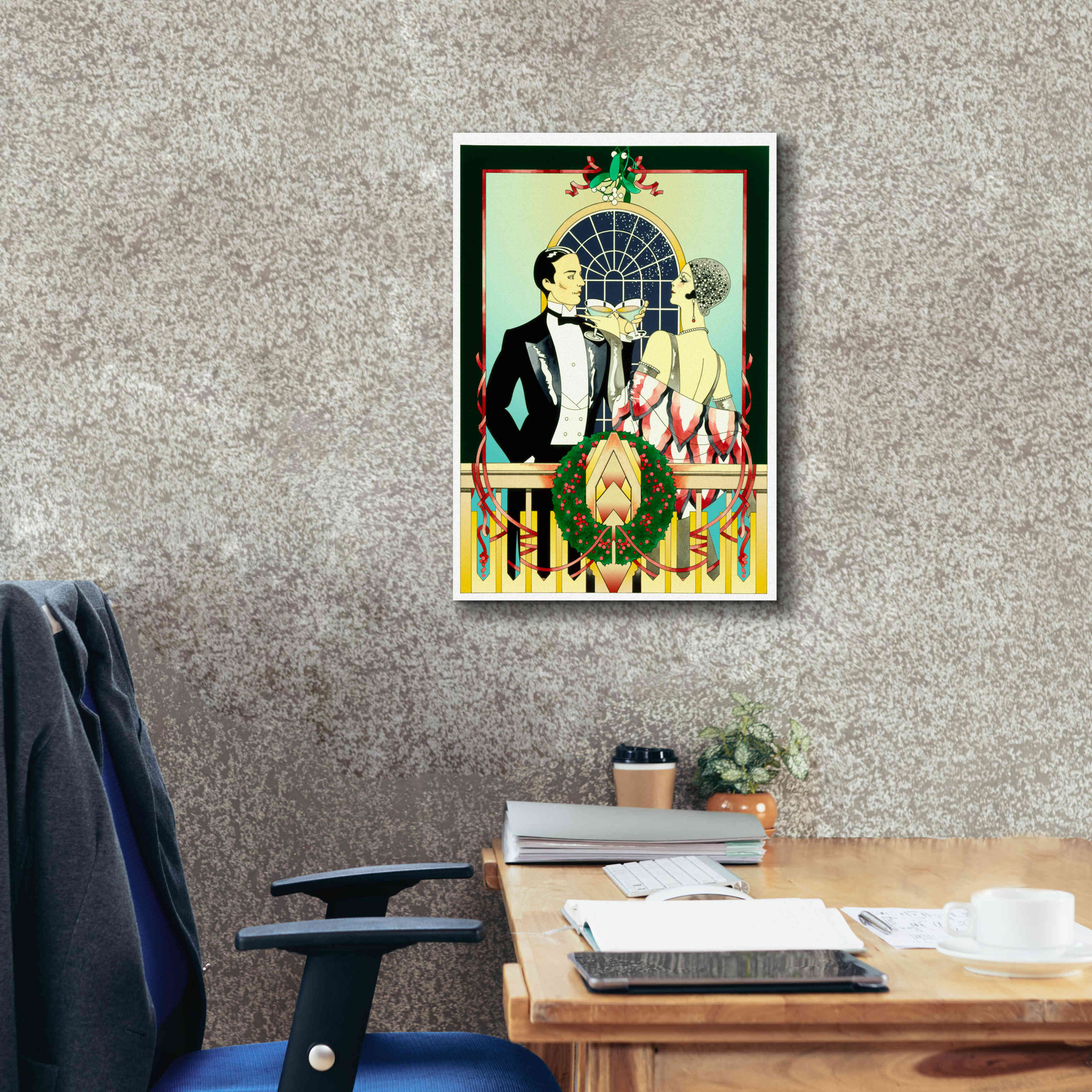 'Christmas Toast' by David Chestnutt, Giclee Canvas Wall Art,18 x 26