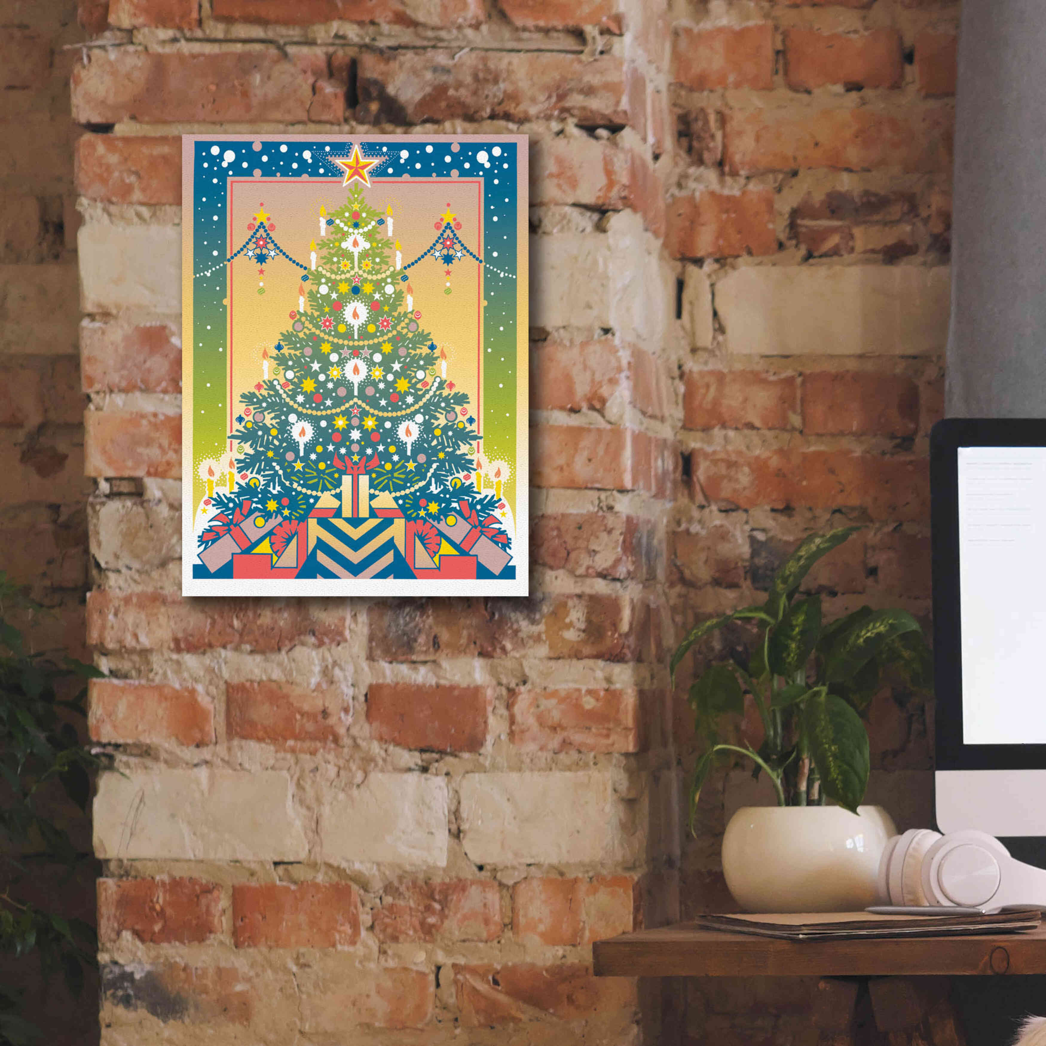 'Christmas Tree' by David Chestnutt, Giclee Canvas Wall Art,12 x 16
