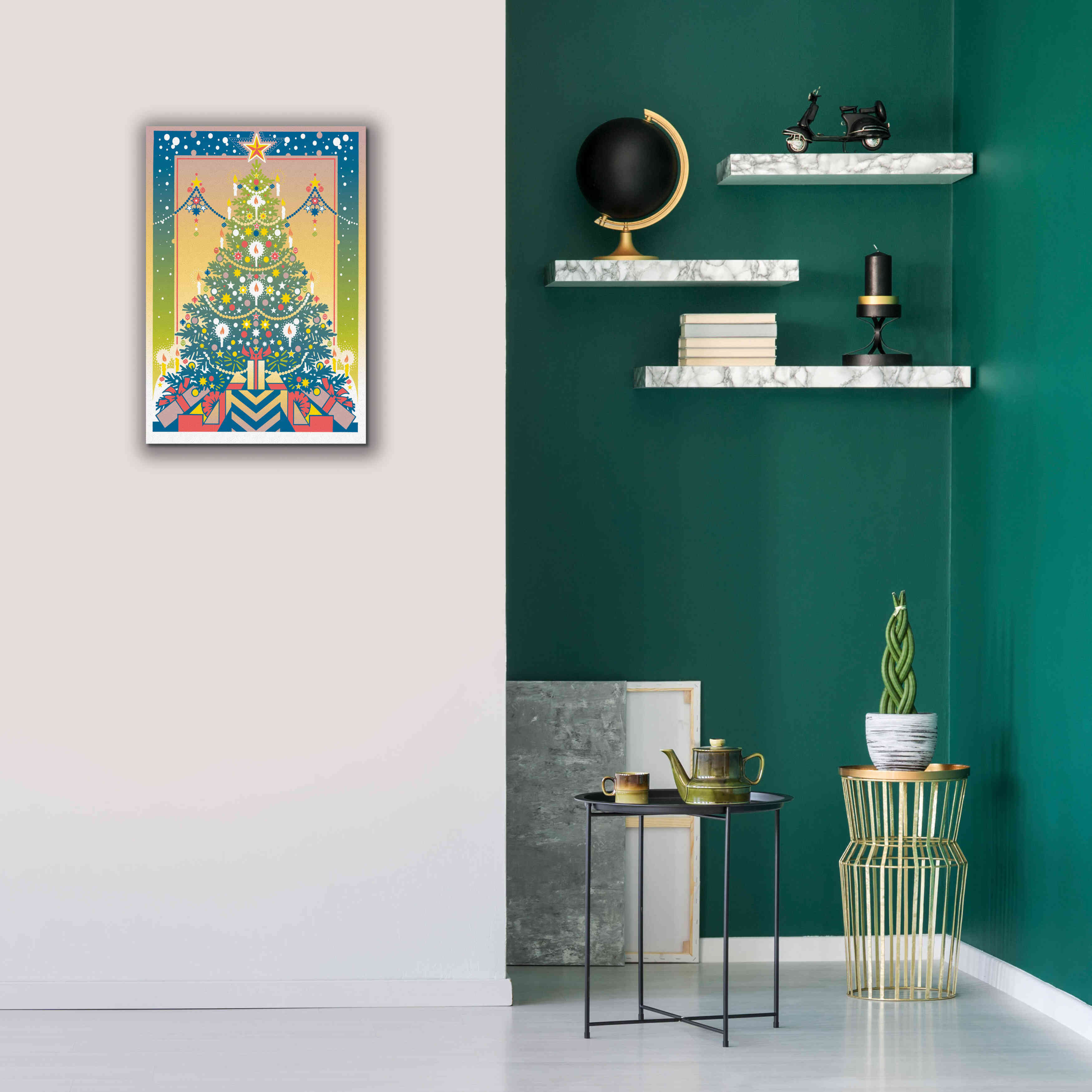 'Christmas Tree' by David Chestnutt, Giclee Canvas Wall Art,18 x 26