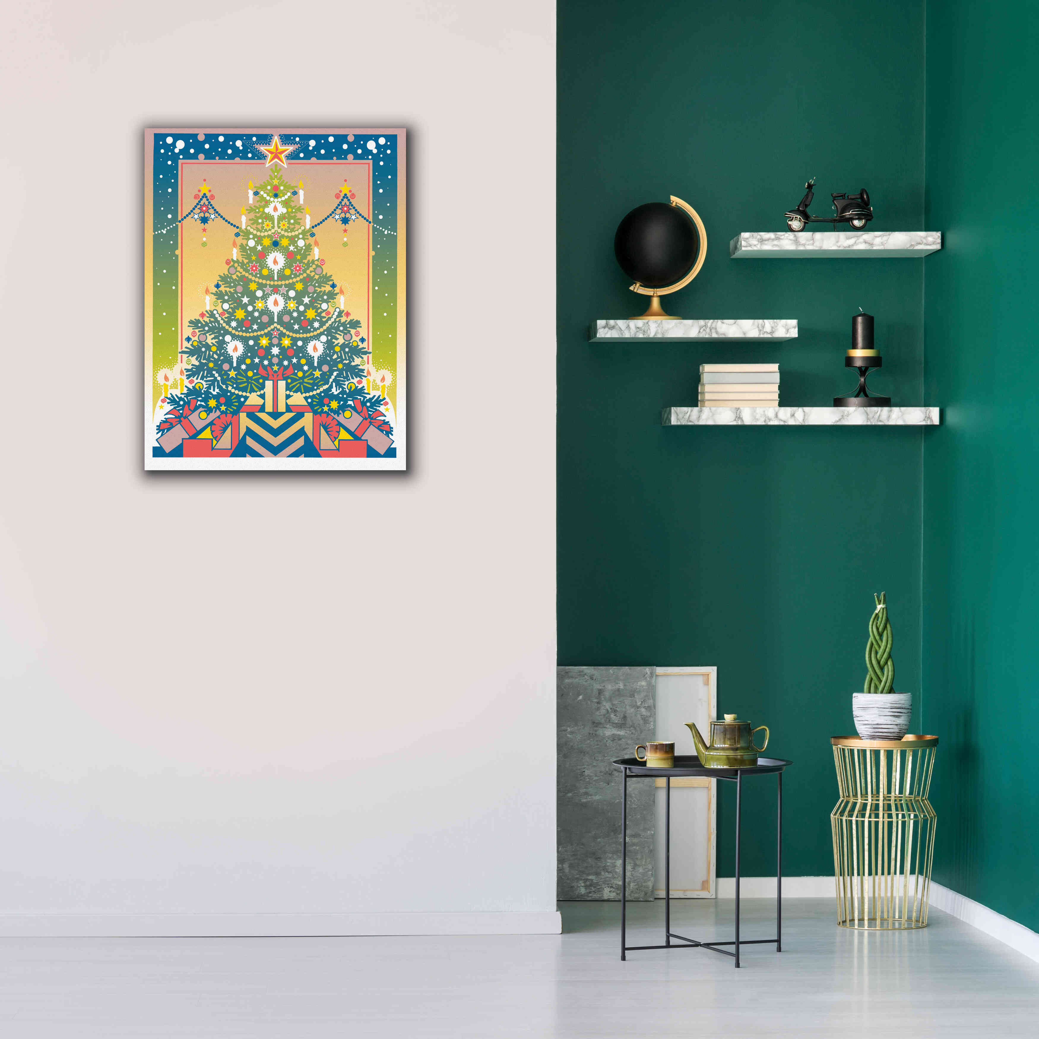 'Christmas Tree' by David Chestnutt, Giclee Canvas Wall Art,26 x 34