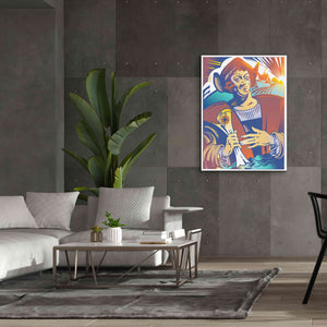 'Christopher Columbus' by David Chestnutt, Giclee Canvas Wall Art,40 x 54