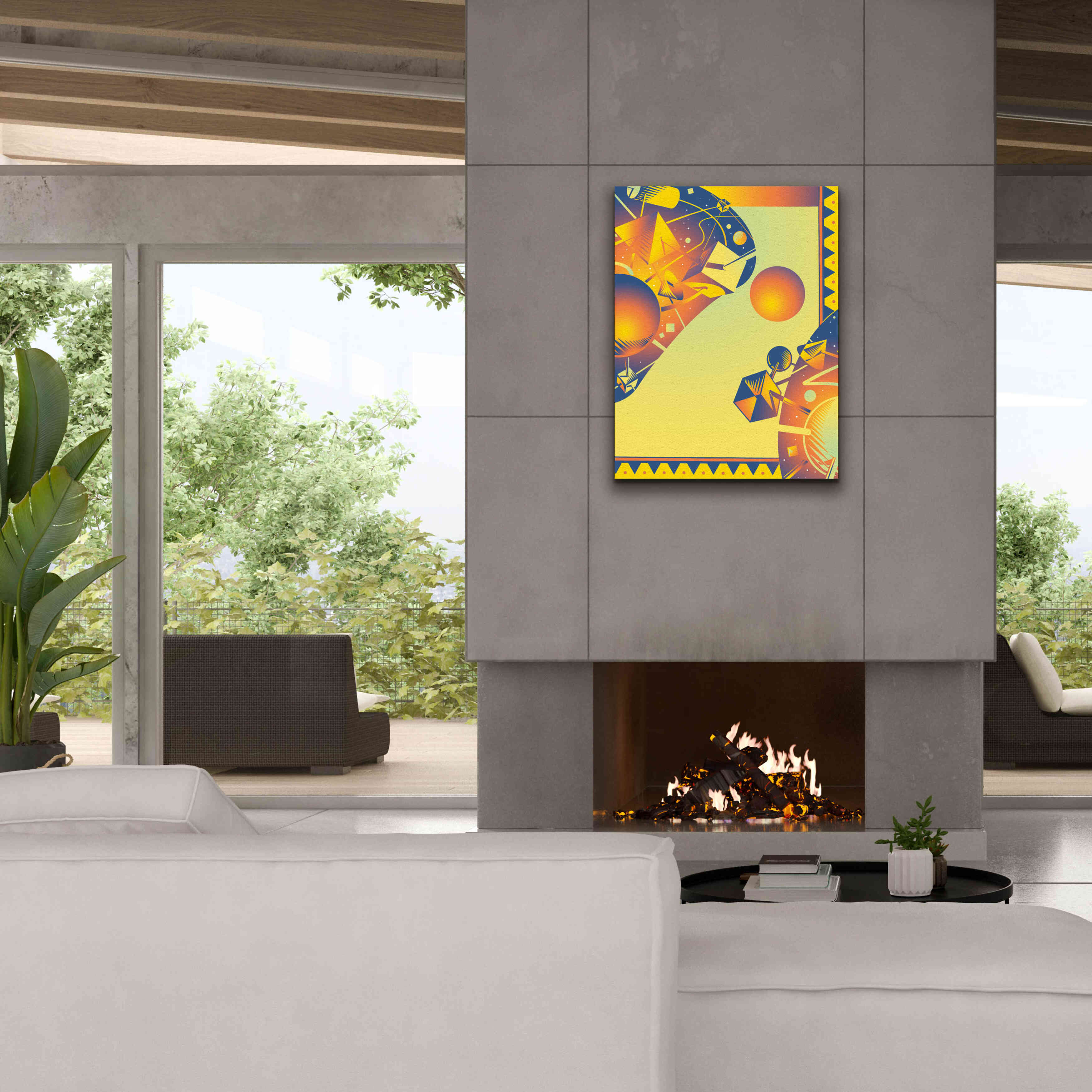'Cyber Space' by David Chestnutt, Giclee Canvas Wall Art,26 x 34