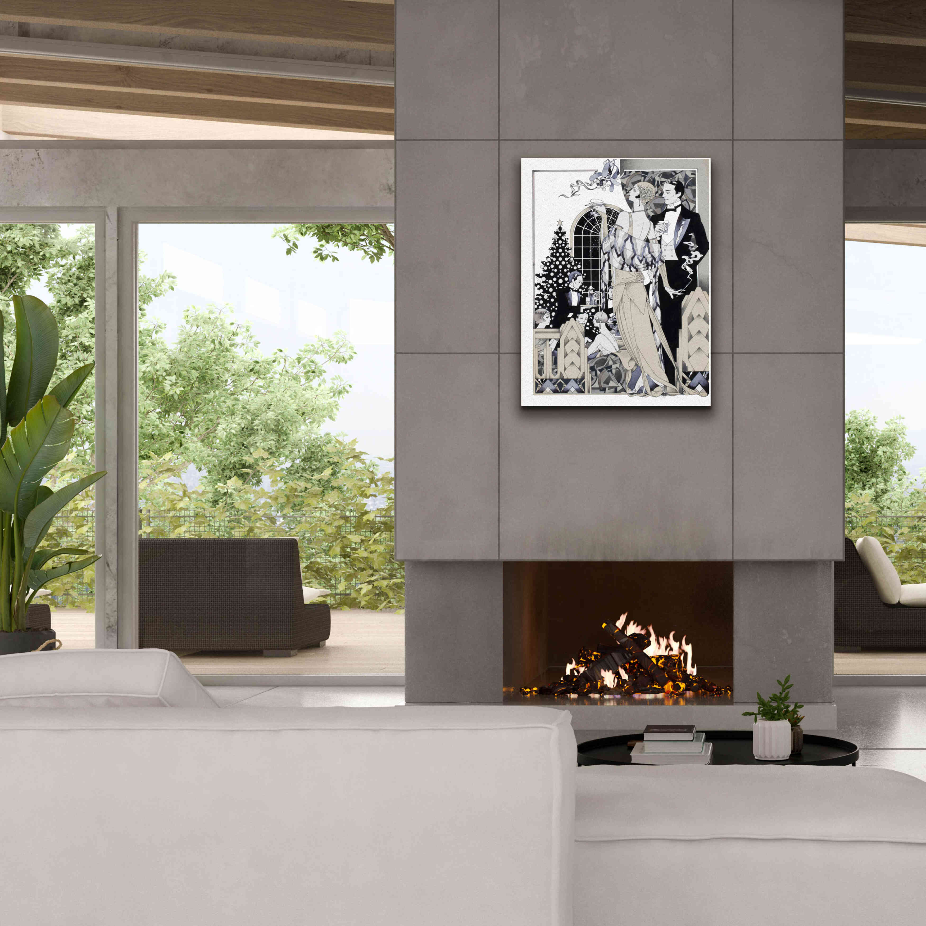 'Deco Christmas' by David Chestnutt, Giclee Canvas Wall Art,26 x 34