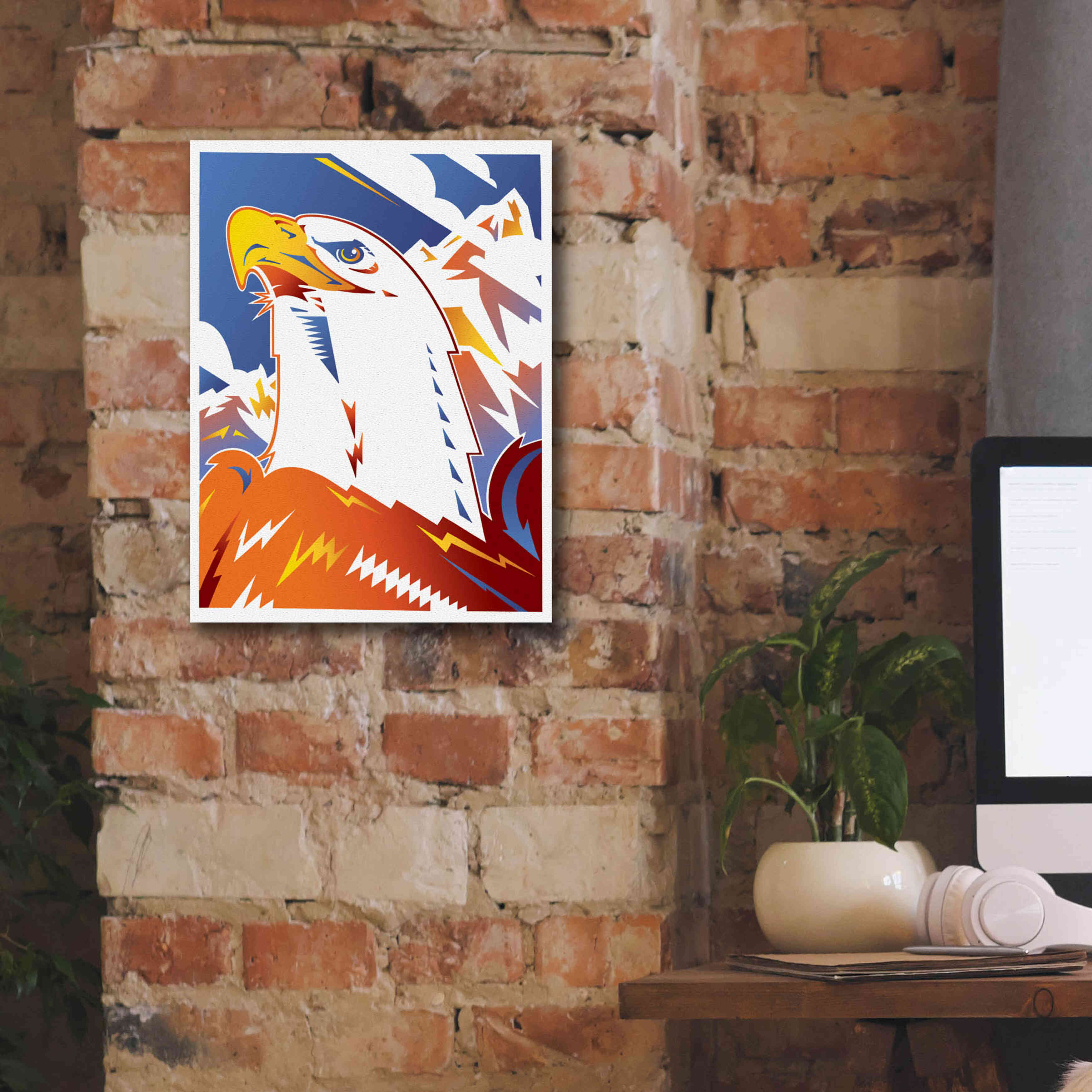 'Eagle' by David Chestnutt, Giclee Canvas Wall Art,12 x 16
