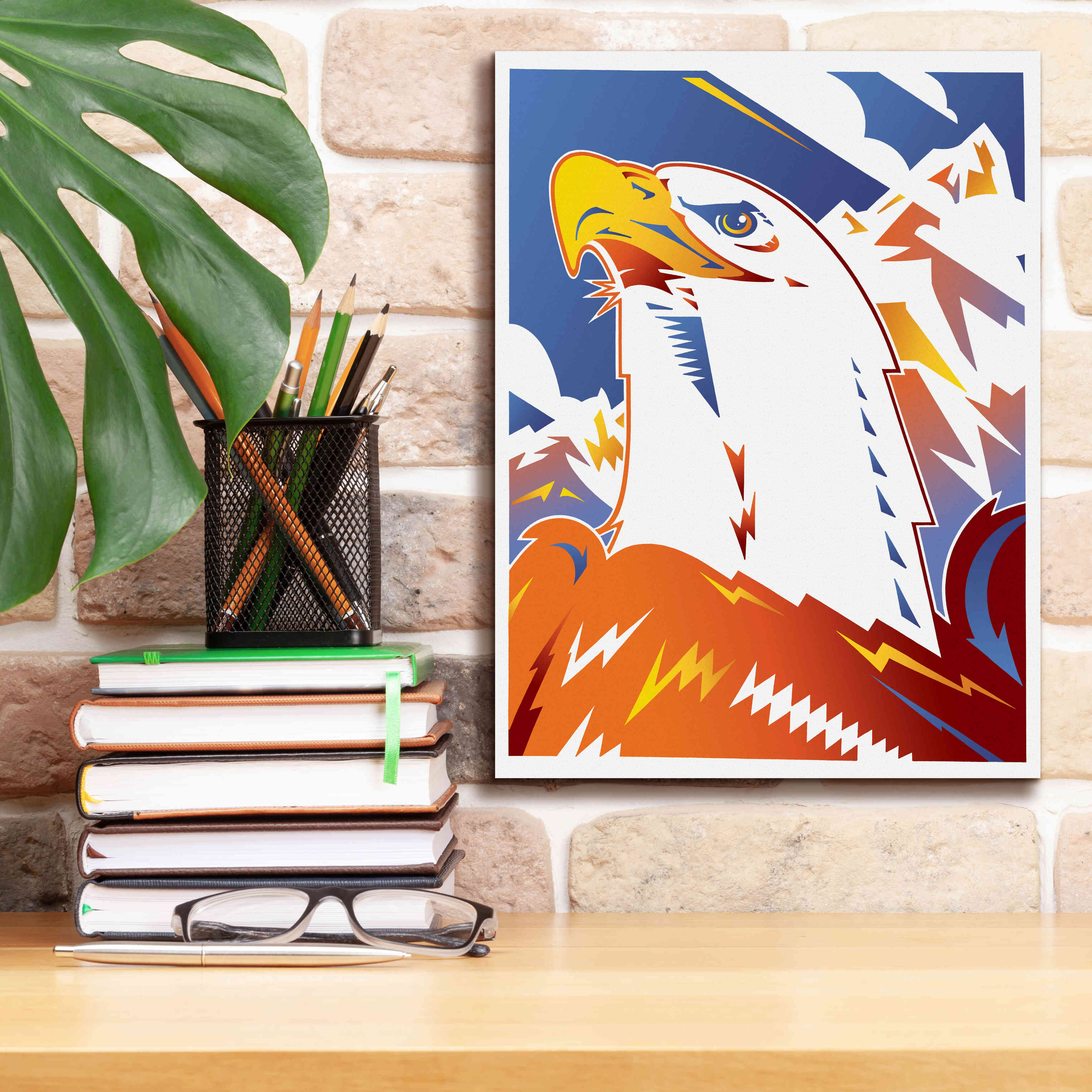 'Eagle' by David Chestnutt, Giclee Canvas Wall Art,12 x 16