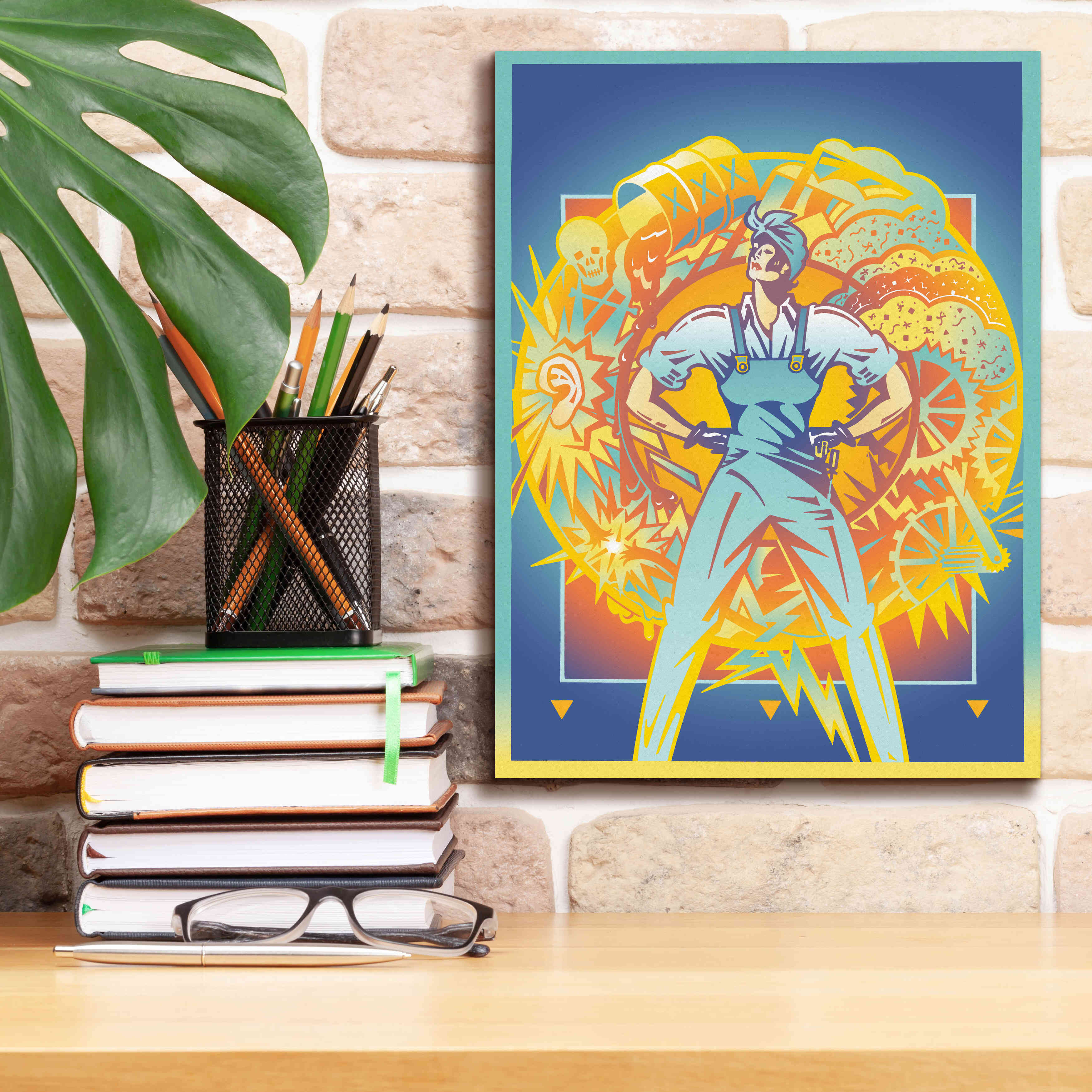 'Environmental Rosie' by David Chestnutt, Giclee Canvas Wall Art,12 x 16