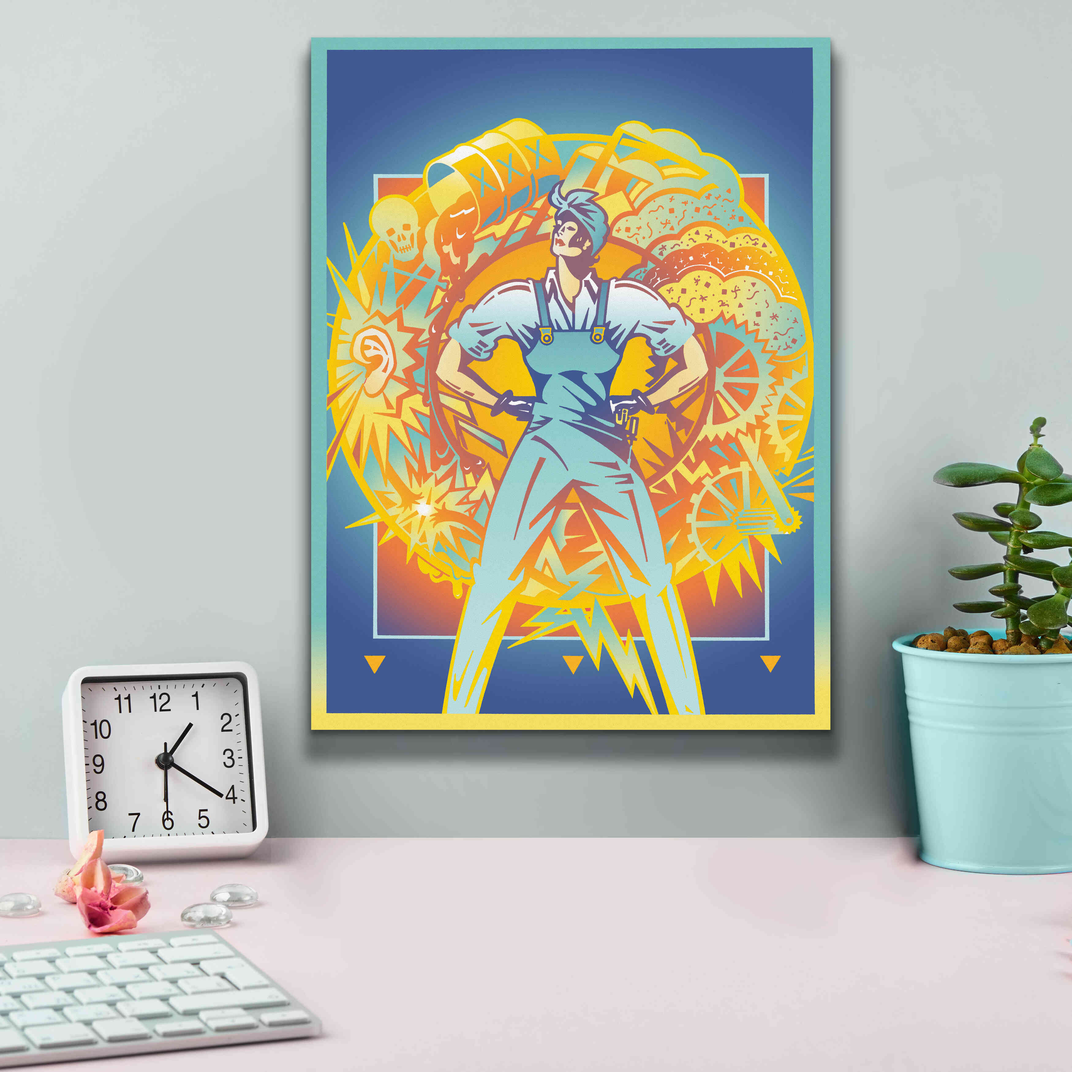 'Environmental Rosie' by David Chestnutt, Giclee Canvas Wall Art,12 x 16