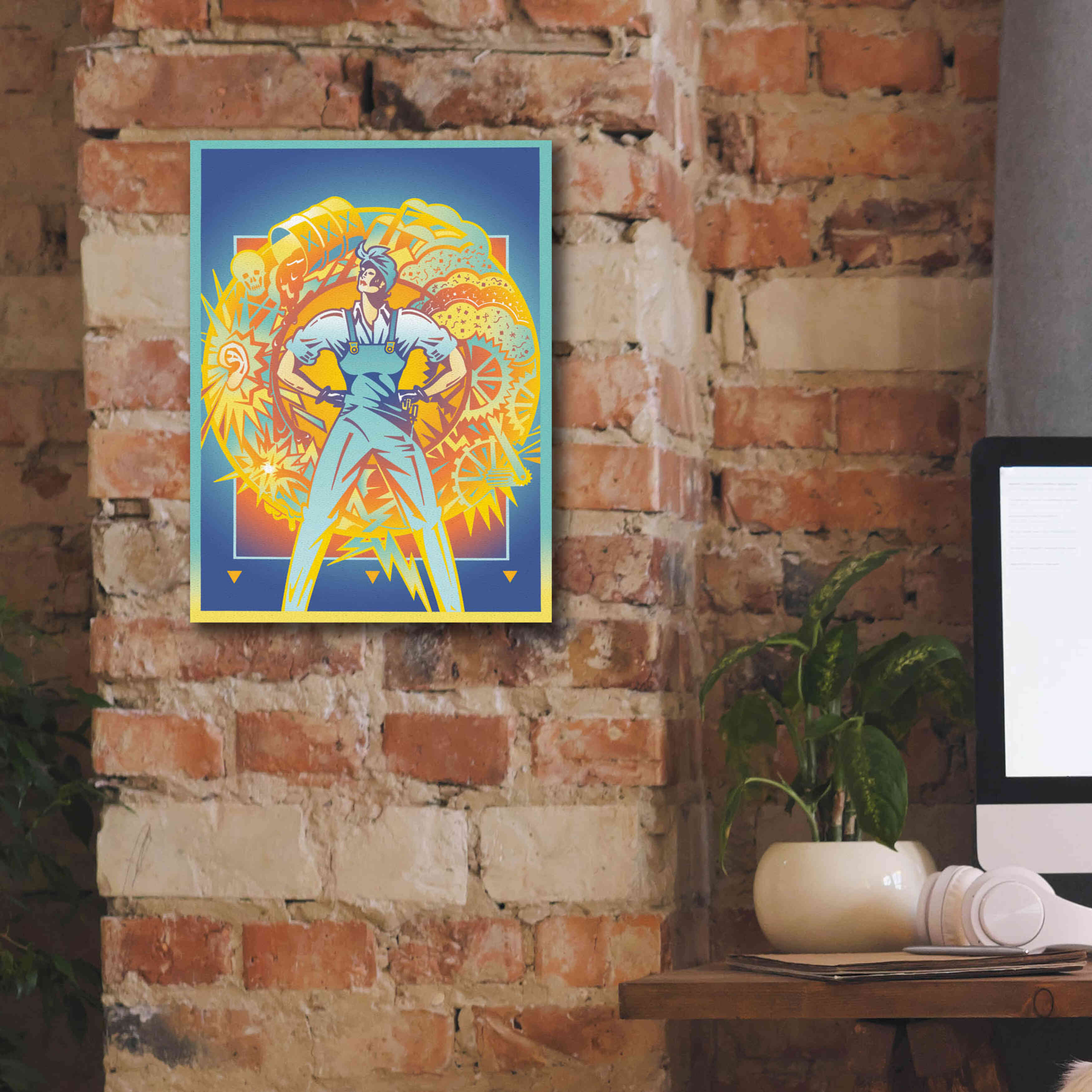 'Environmental Rosie' by David Chestnutt, Giclee Canvas Wall Art,12 x 16