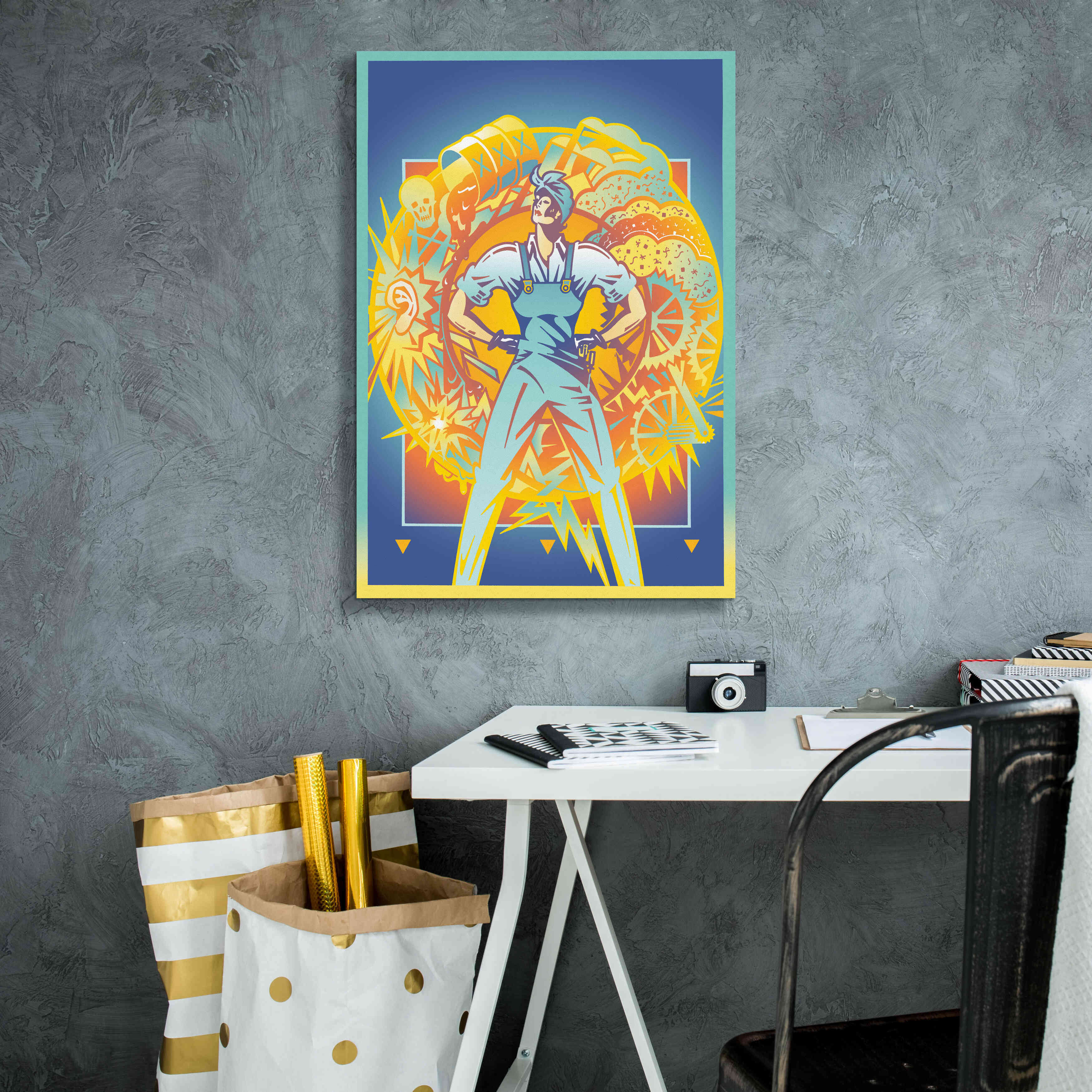 'Environmental Rosie' by David Chestnutt, Giclee Canvas Wall Art,18 x 26