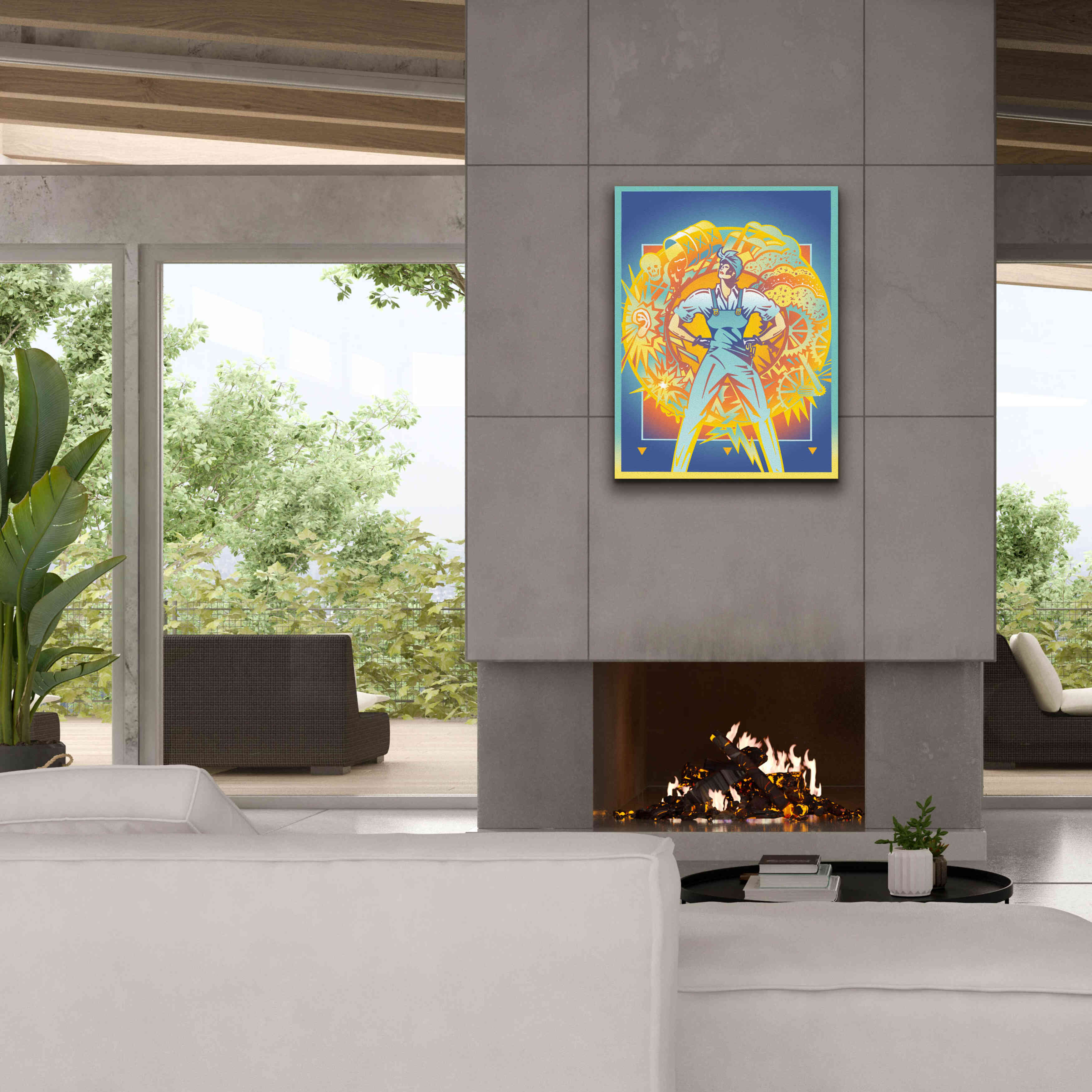 'Environmental Rosie' by David Chestnutt, Giclee Canvas Wall Art,26 x 34